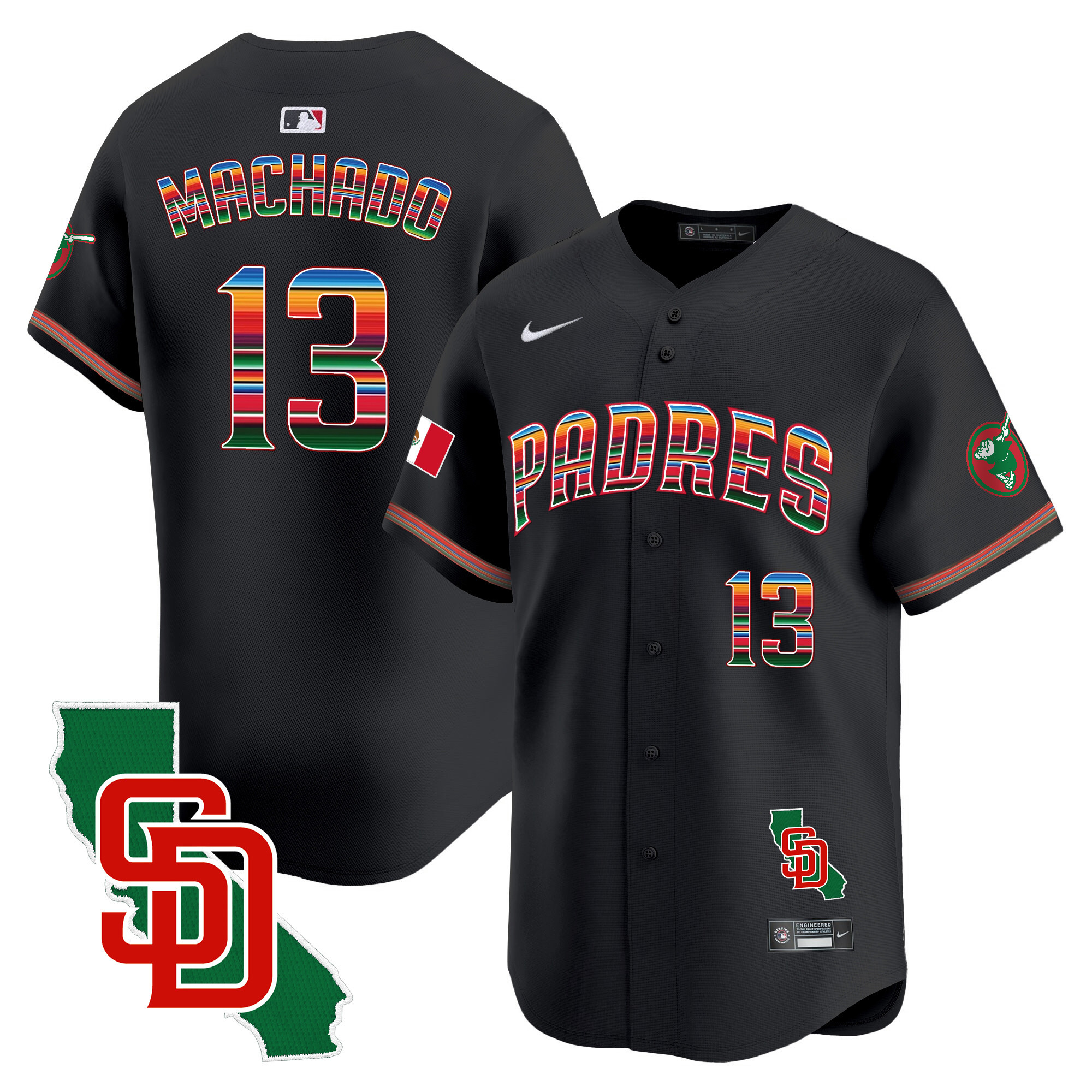 Men's Padres Mexico California Patch Vapor Premier Limited Jersey – All Stitched - Image 10