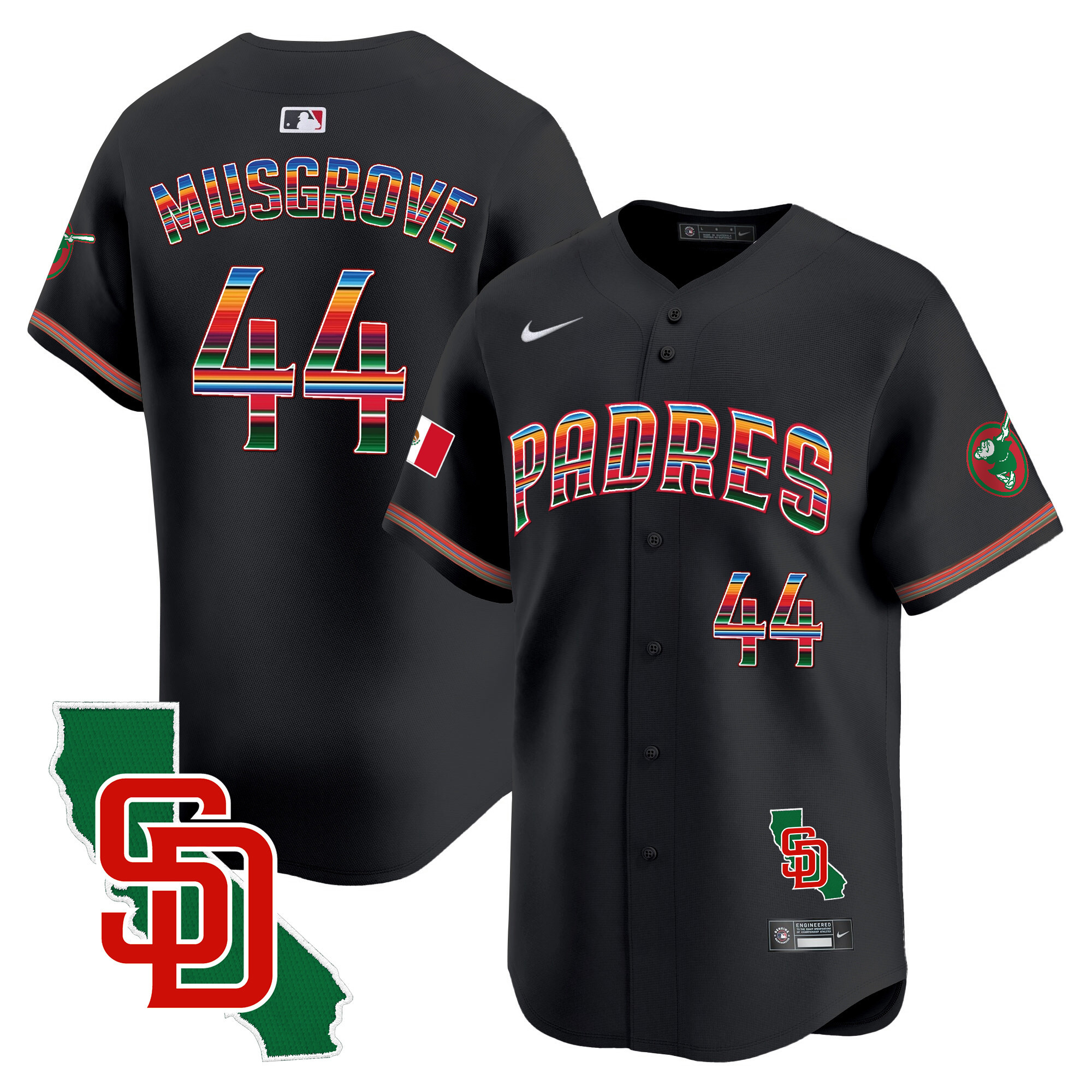 Men's Padres Mexico California Patch Vapor Premier Limited Jersey – All Stitched - Image 14