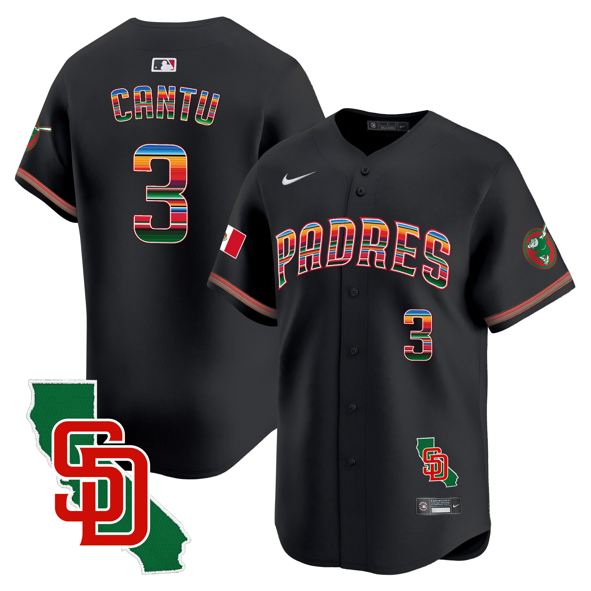 Men's Padres Mexico California Patch Vapor Premier Limited Jersey – All Stitched - Image 15