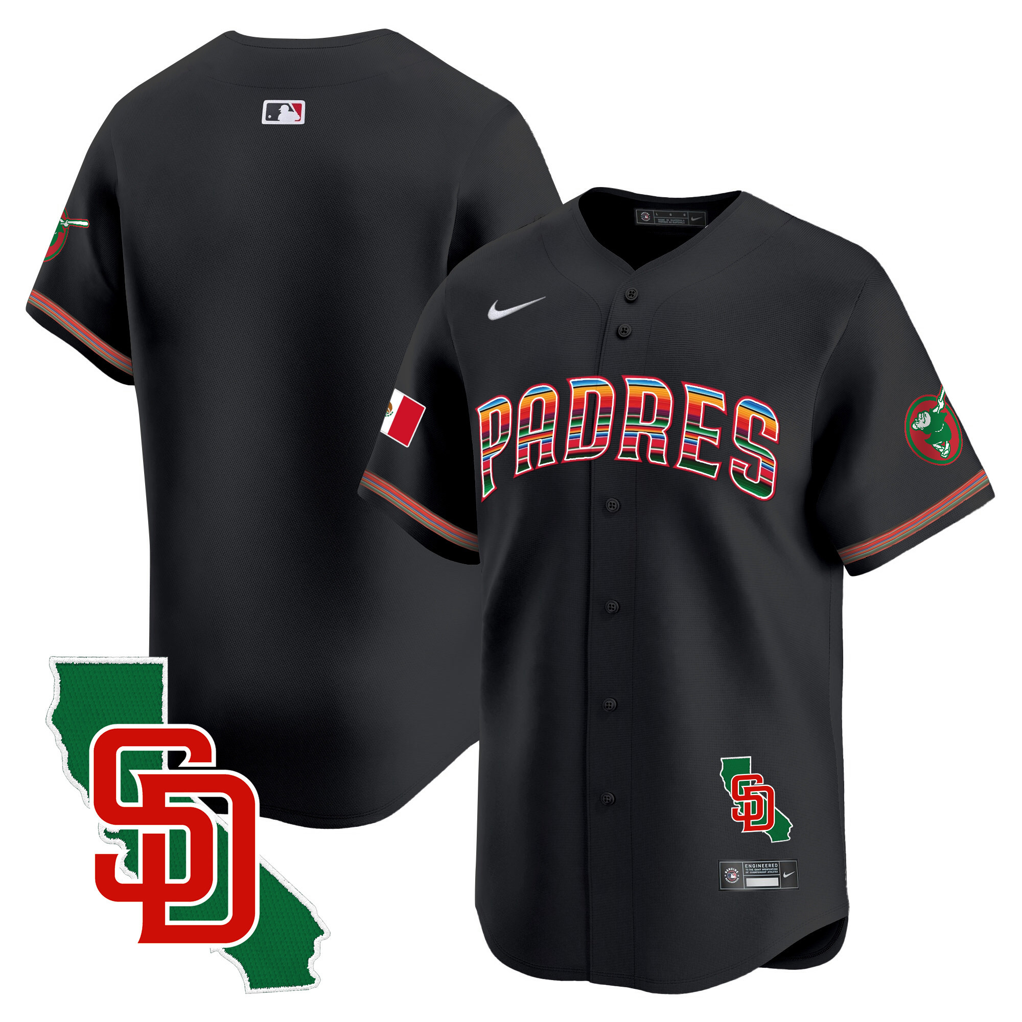 Men's Padres Mexico California Patch Vapor Premier Limited Jersey – All Stitched - Image 16