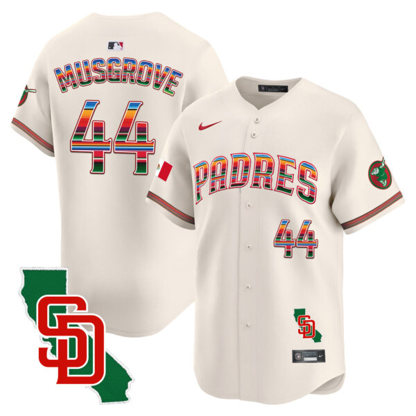 Men's Padres Mexico California Patch Vapor Premier Limited Jersey – All Stitched - Image 22