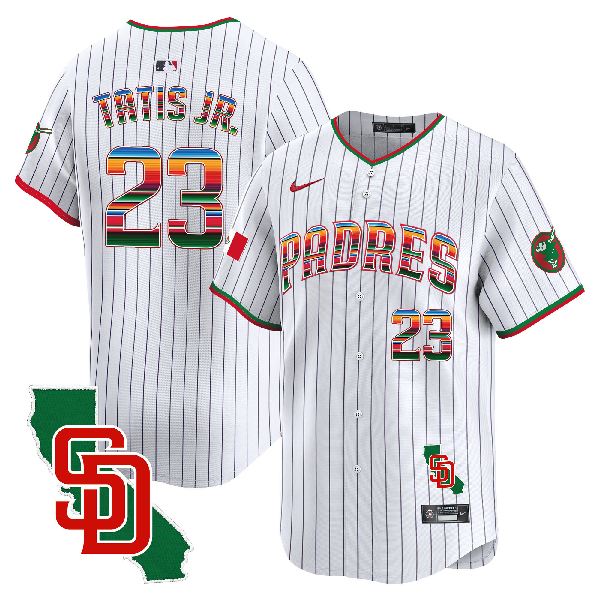 Men's Padres Mexico California Patch Vapor Premier Limited Jersey – All Stitched - Image 25
