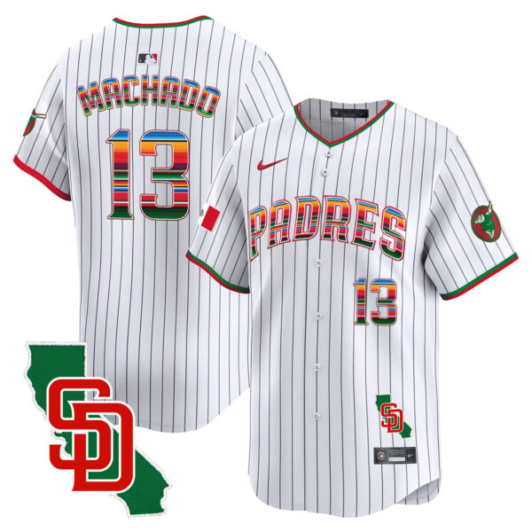 Men's Padres Mexico California Patch Vapor Premier Limited Jersey – All Stitched - Image 26