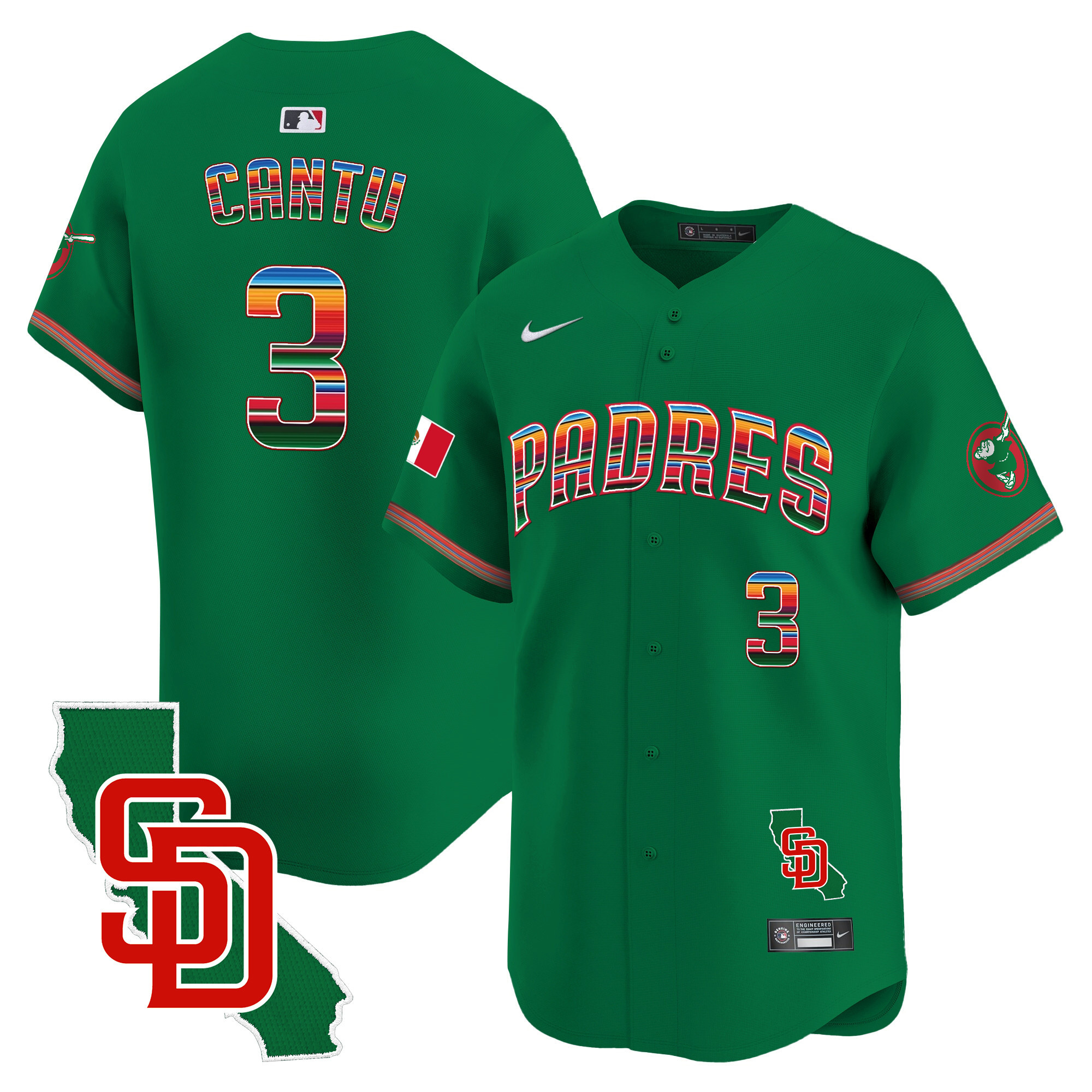 Men's Padres Mexico California Patch Vapor Premier Limited Jersey – All Stitched - Image 39