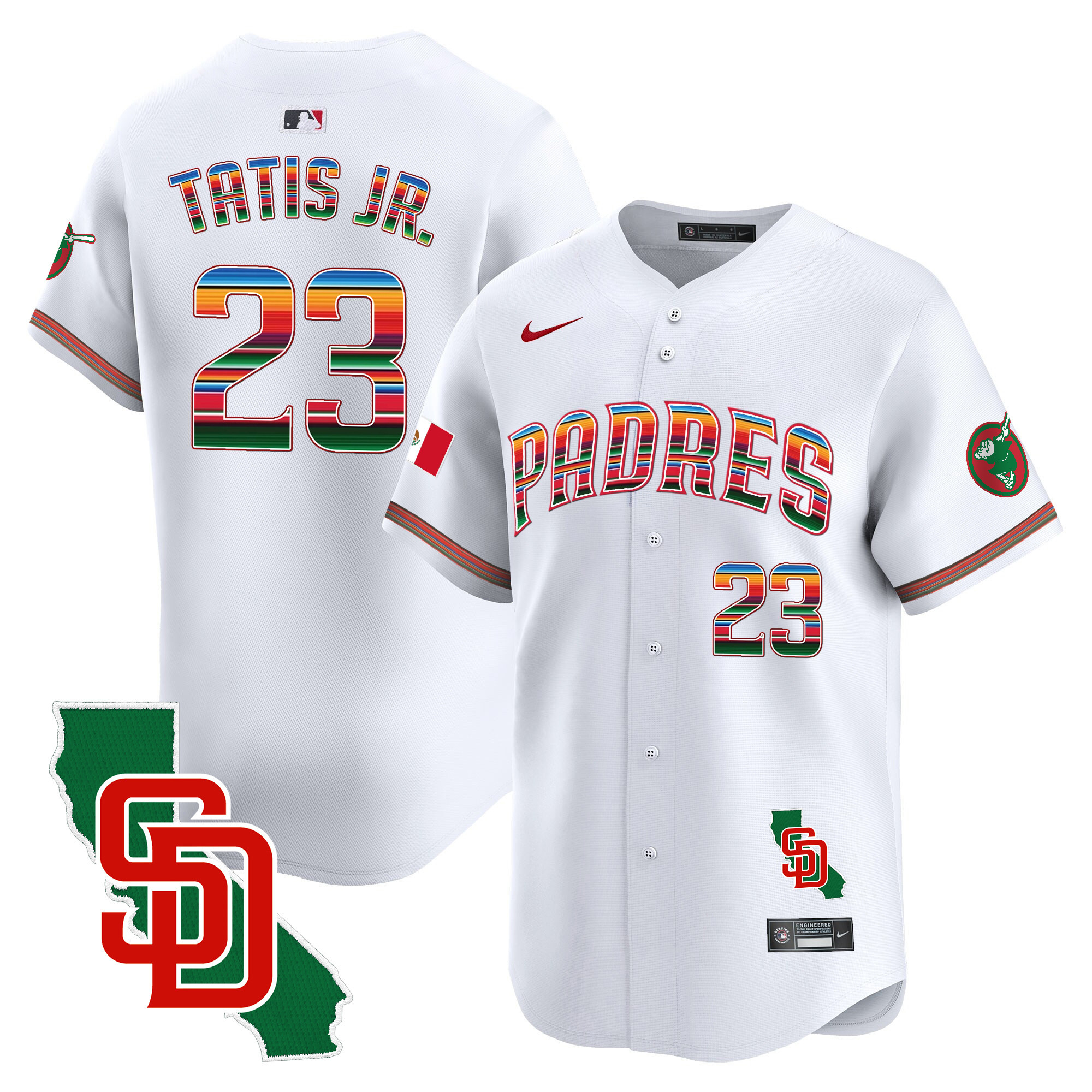 Men's Padres Mexico California Patch Vapor Premier Limited Jersey – All Stitched