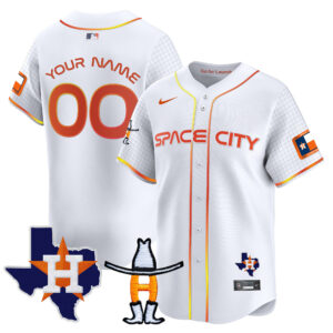 Houston Astros Space City Texas Patch Vapor Premier Limited Custom Jersey - All Stitched