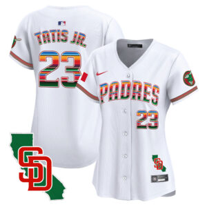 Women's Padres Mexico California Patch Vapor Premier Limited Jersey – All Stitched