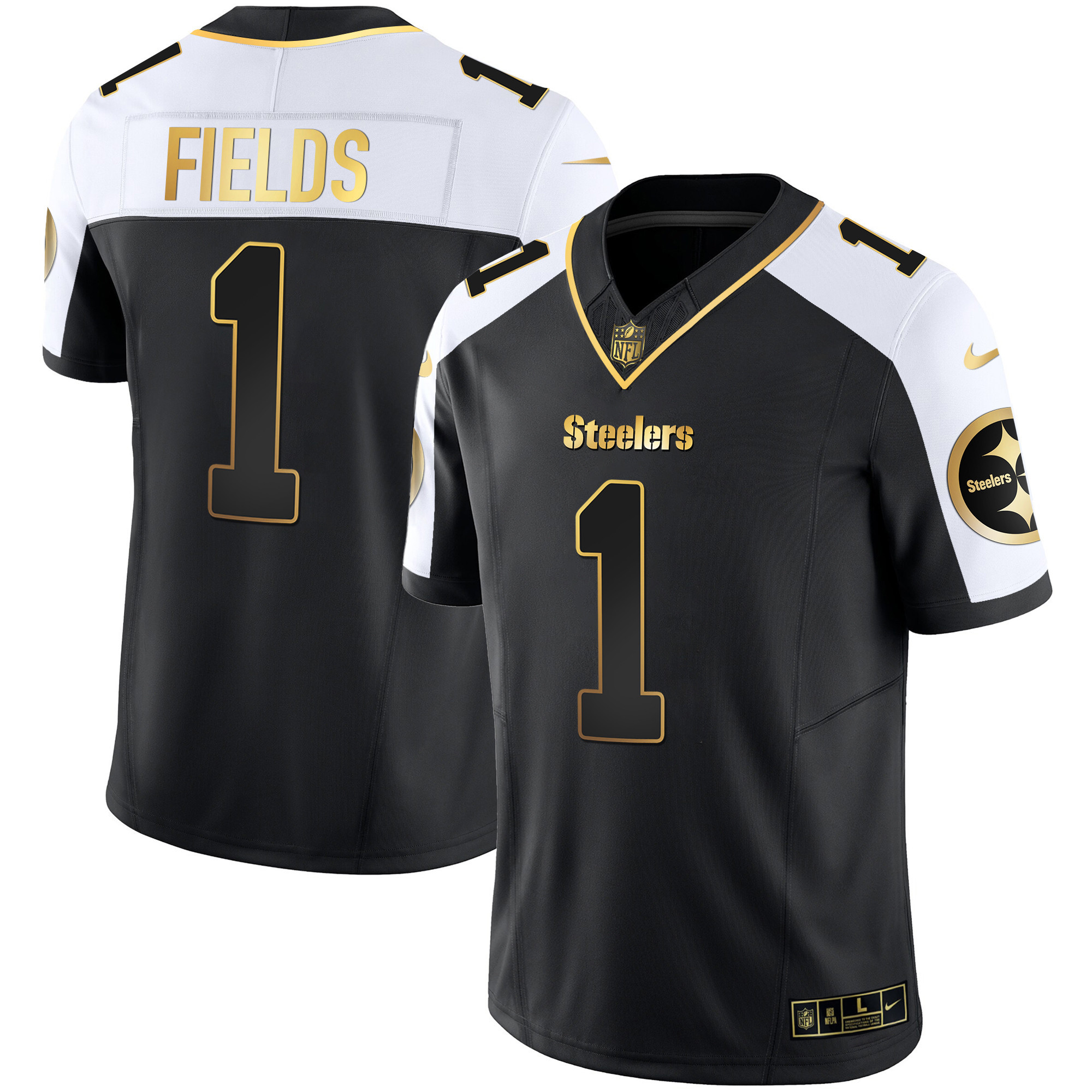 Men's Steelers Gold Vapor Jersey V2 - All Stitched - Image 2