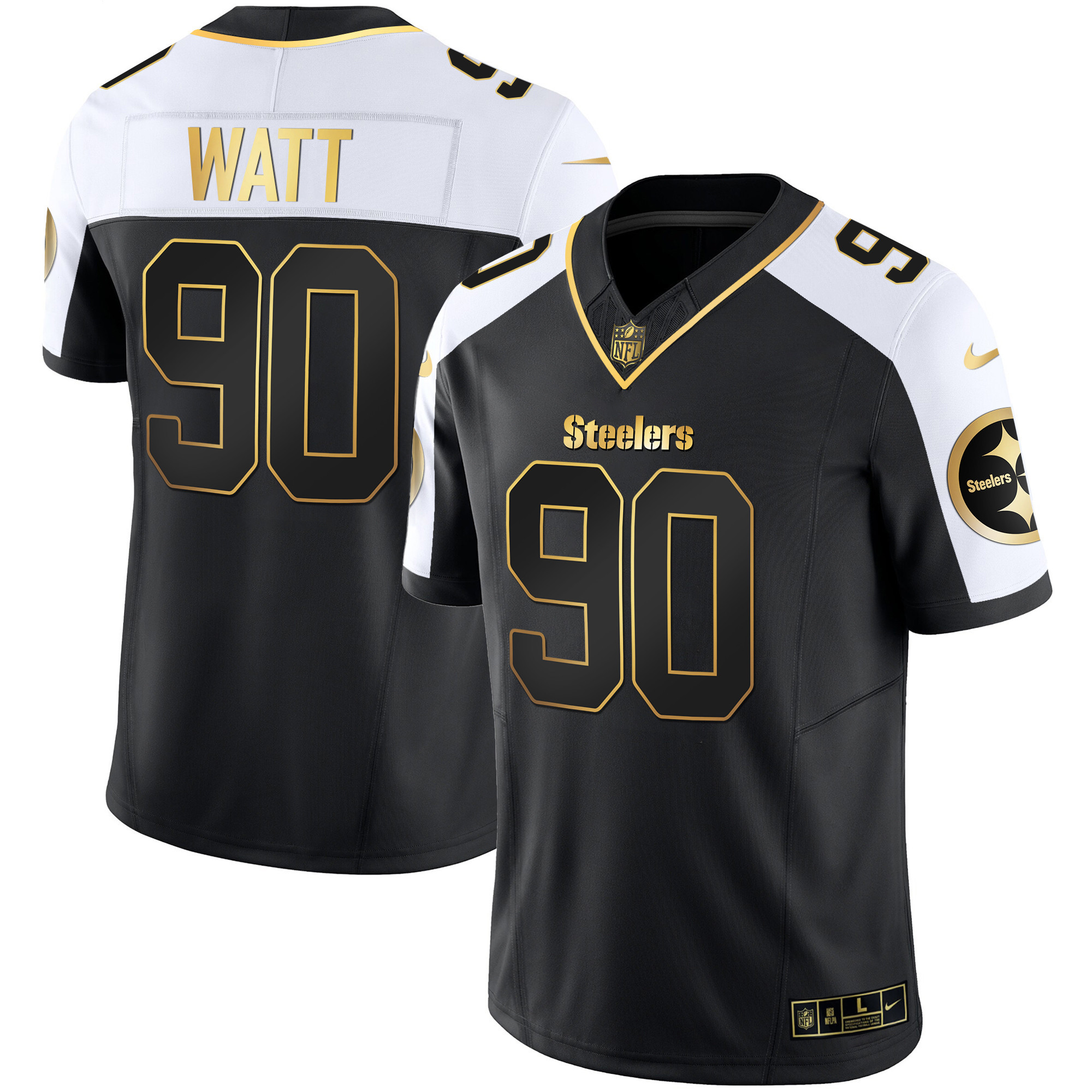 Men's Steelers Gold Vapor Jersey V2 - All Stitched - Image 3
