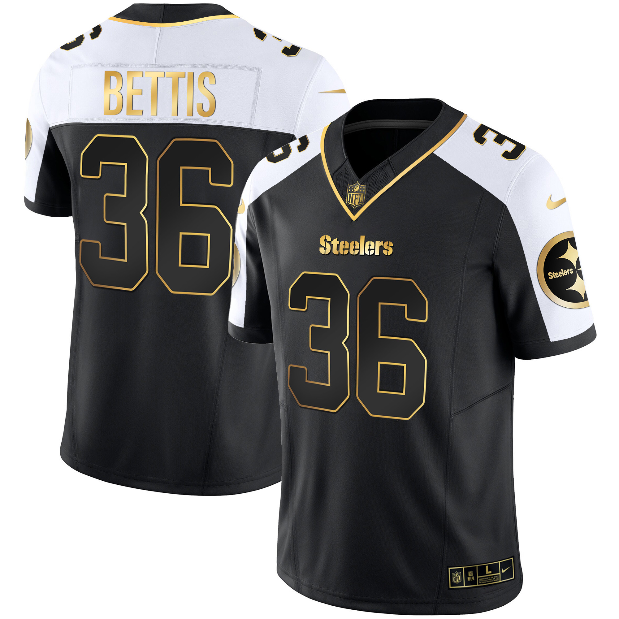 Men's Steelers Gold Vapor Jersey V2 - All Stitched - Image 7