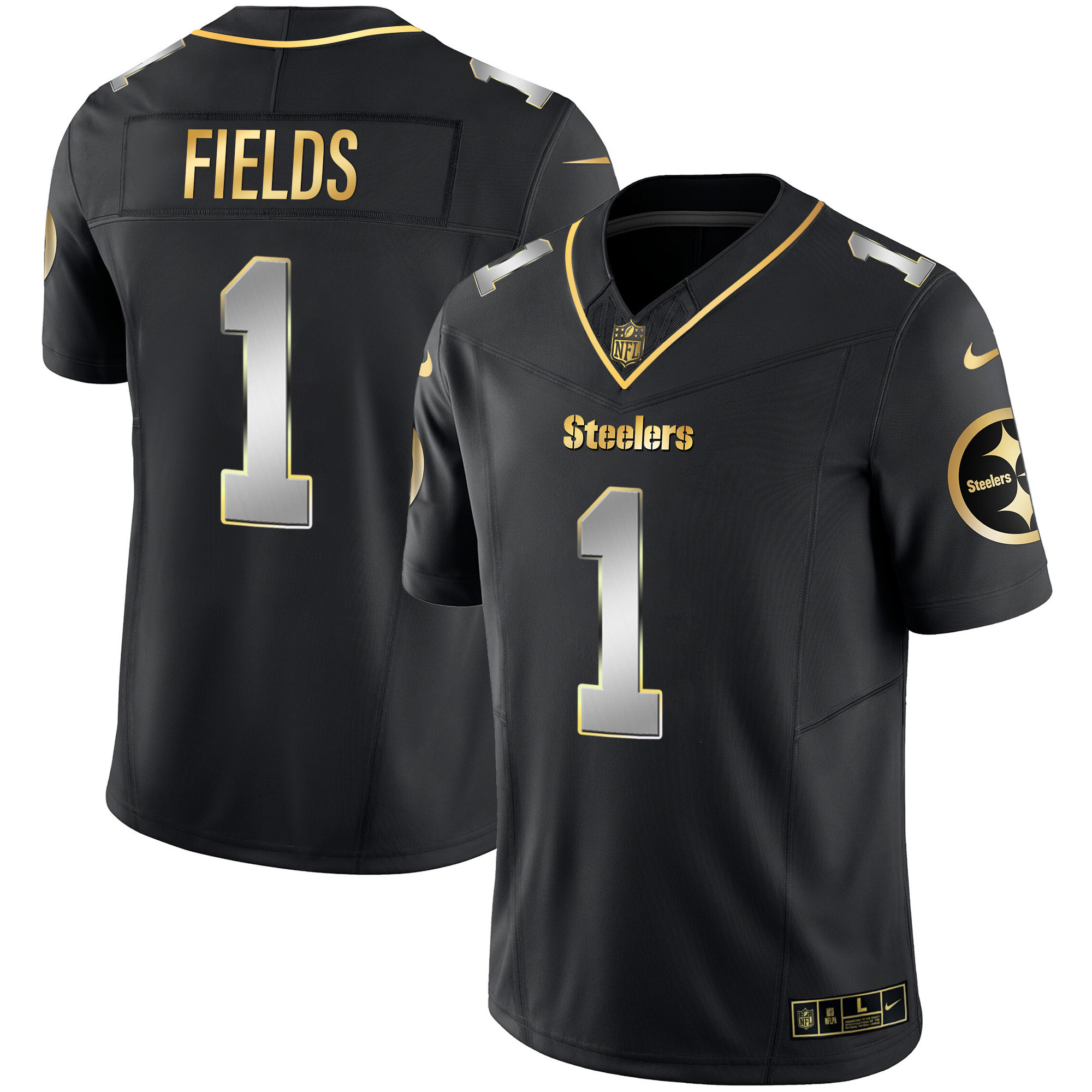 Men's Steelers Gold Vapor Jersey V2 - All Stitched - Image 9