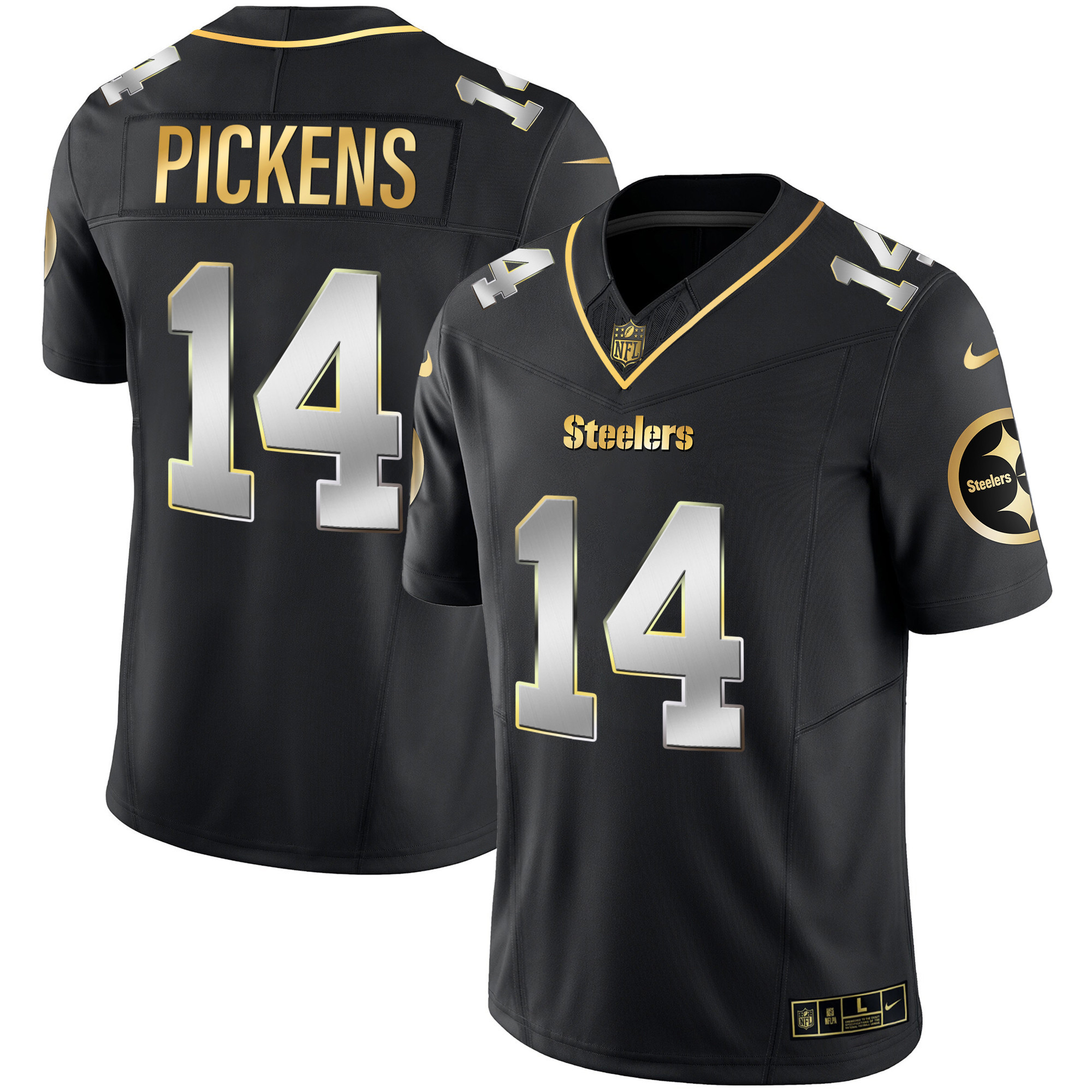 Men's Steelers Gold Vapor Jersey V2 - All Stitched - Image 11
