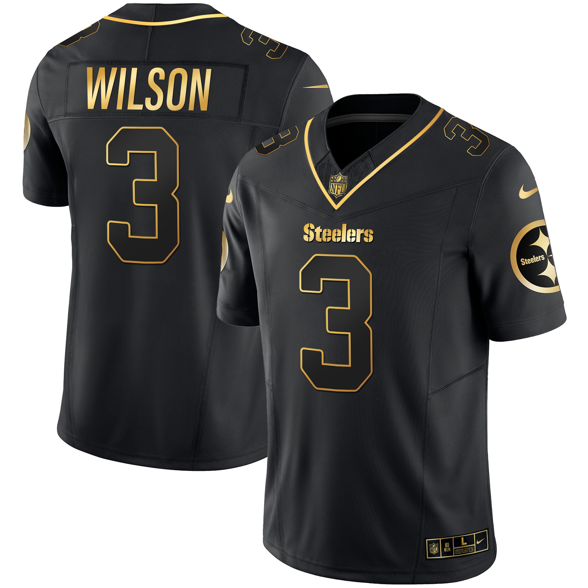Men's Steelers Gold Vapor Jersey V2 - All Stitched - Image 15