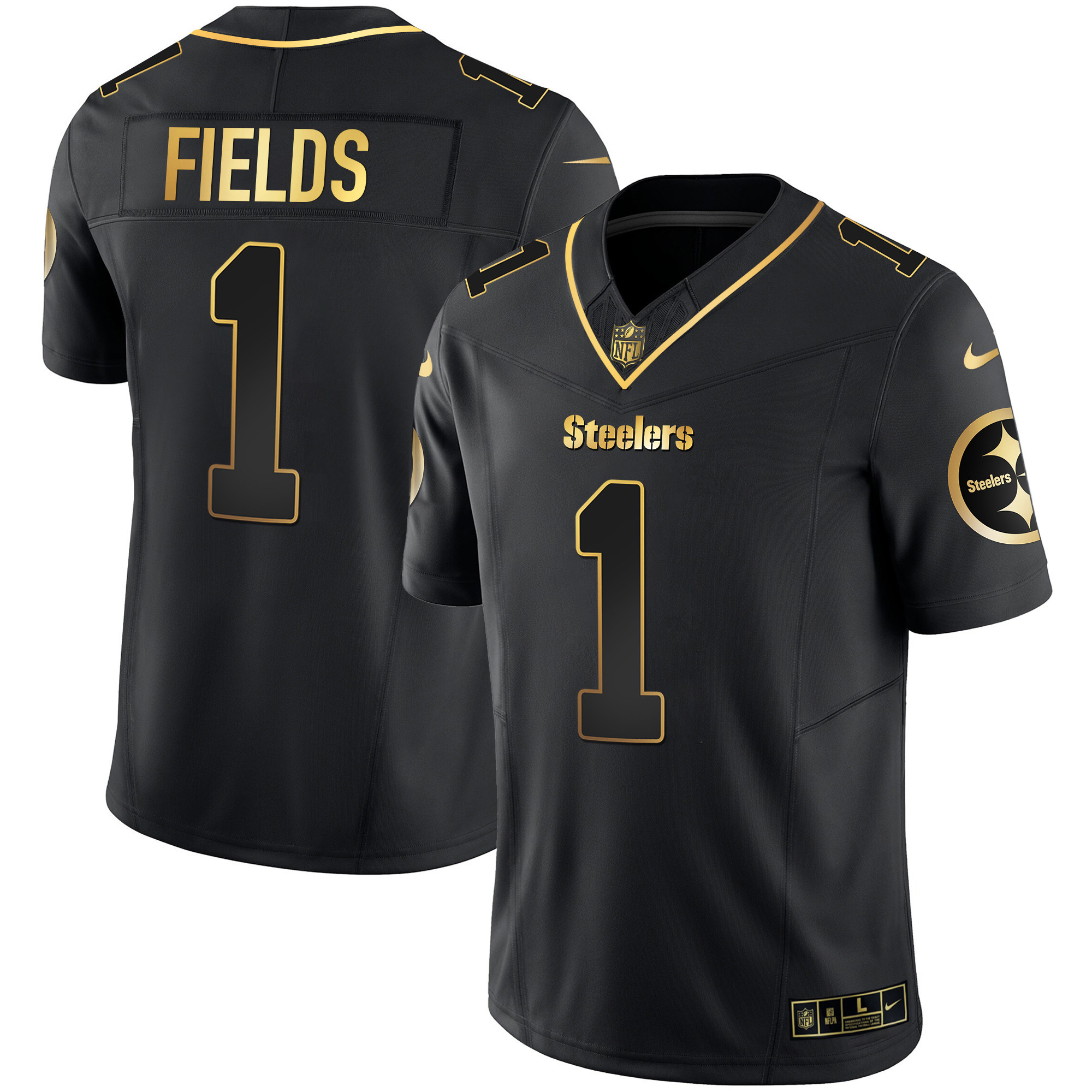 Men's Steelers Gold Vapor Jersey V2 - All Stitched - Image 16