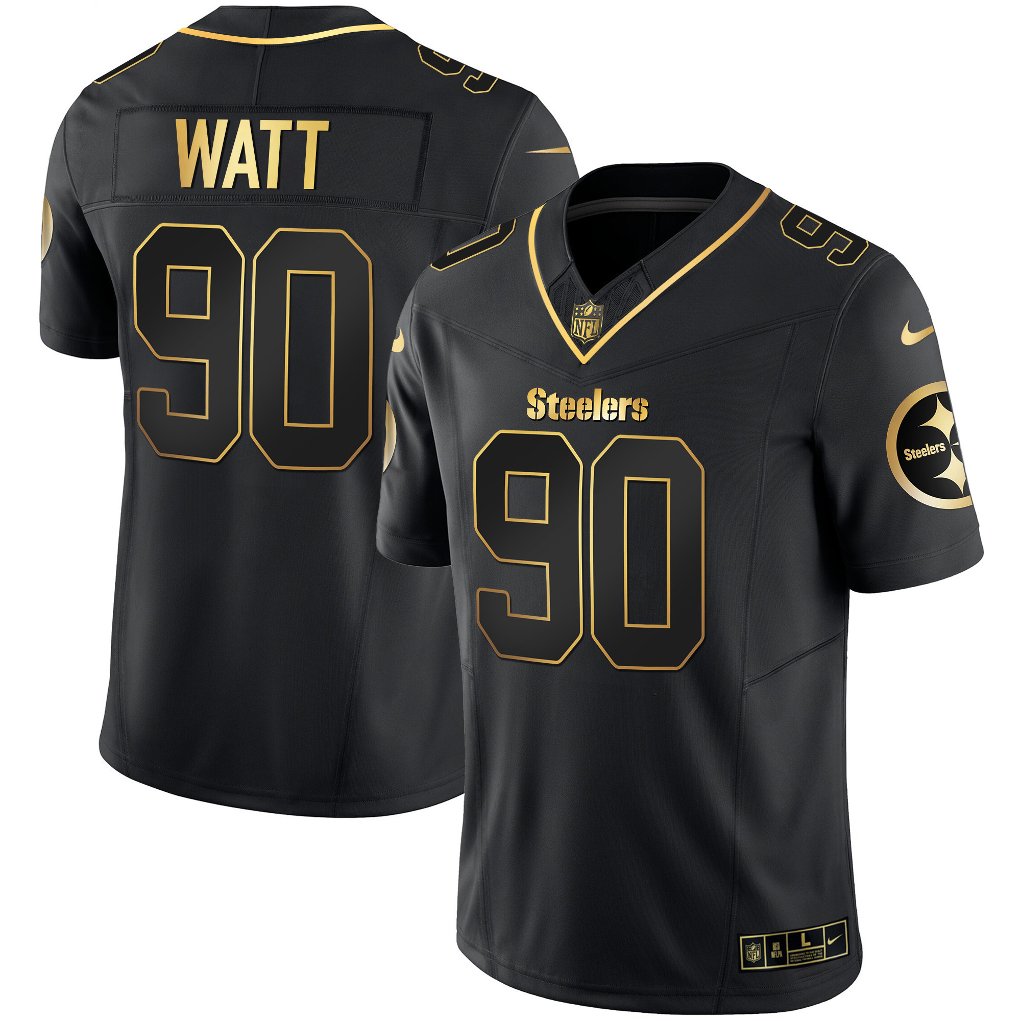 Men's Steelers Gold Vapor Jersey V2 - All Stitched - Image 17