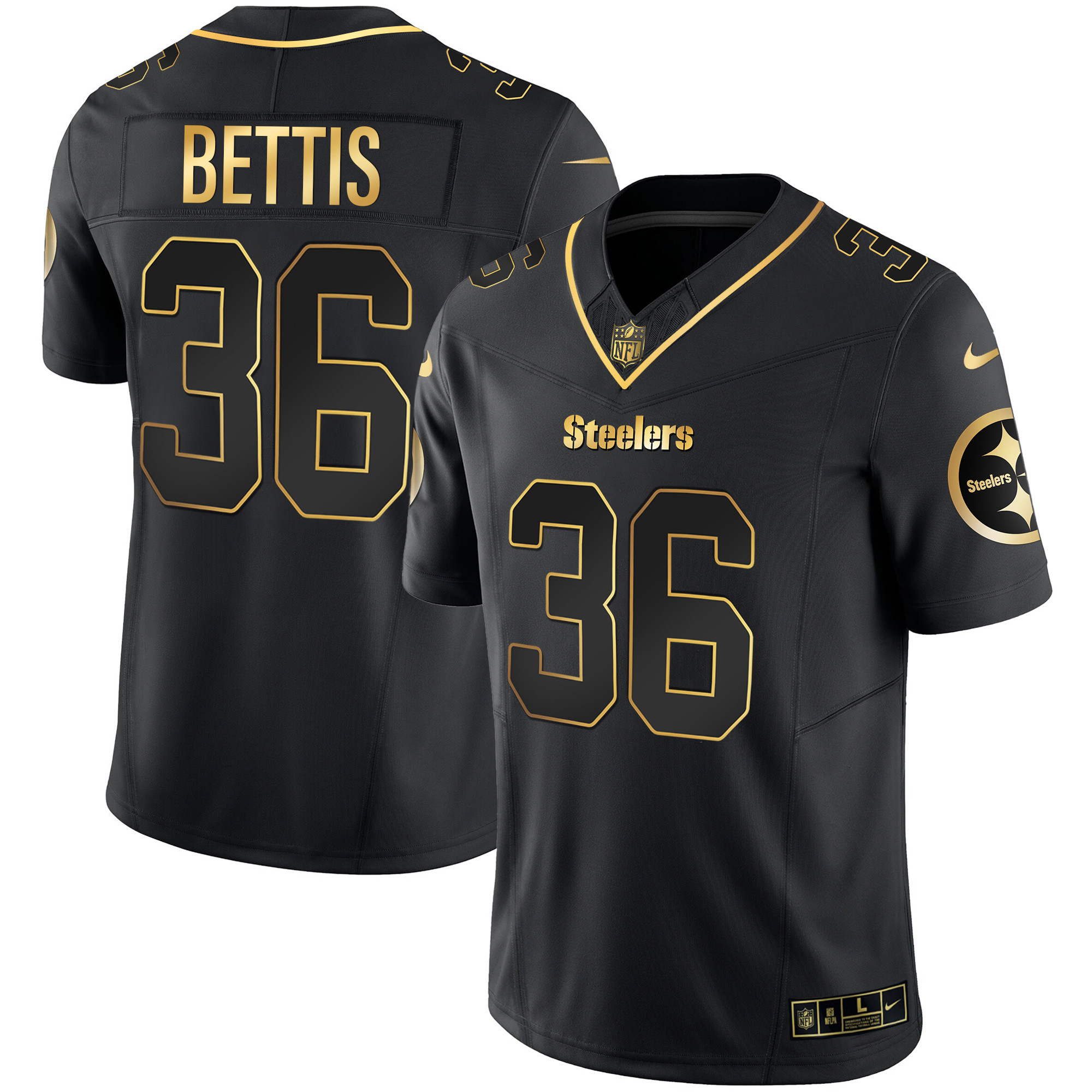 Men's Steelers Gold Vapor Jersey V2 - All Stitched - Image 21