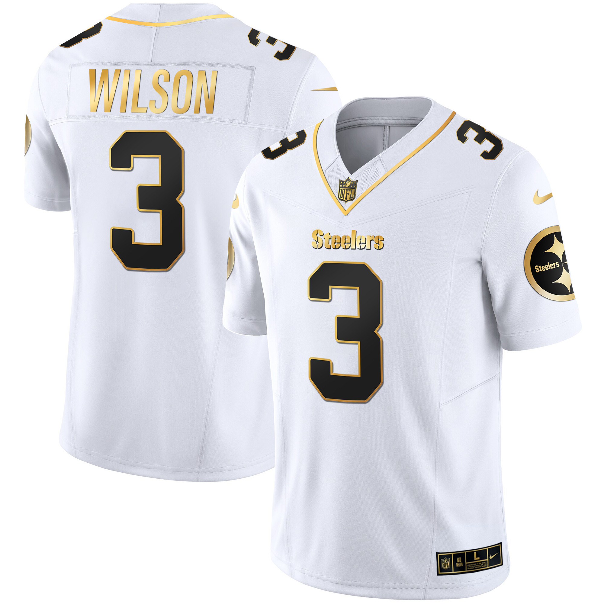 Men's Steelers Gold Vapor Jersey V2 - All Stitched - Image 22