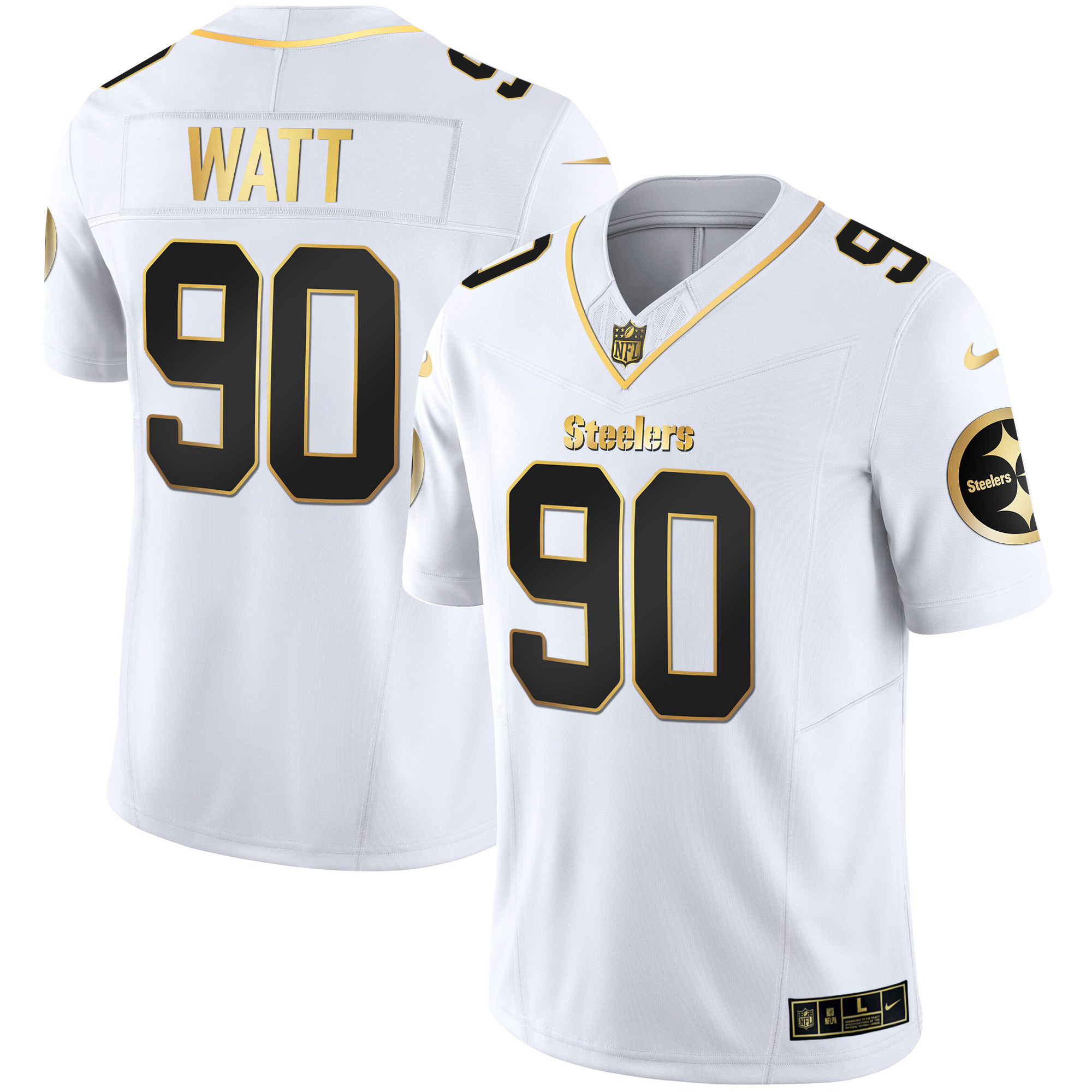 Men's Steelers Gold Vapor Jersey V2 - All Stitched - Image 24