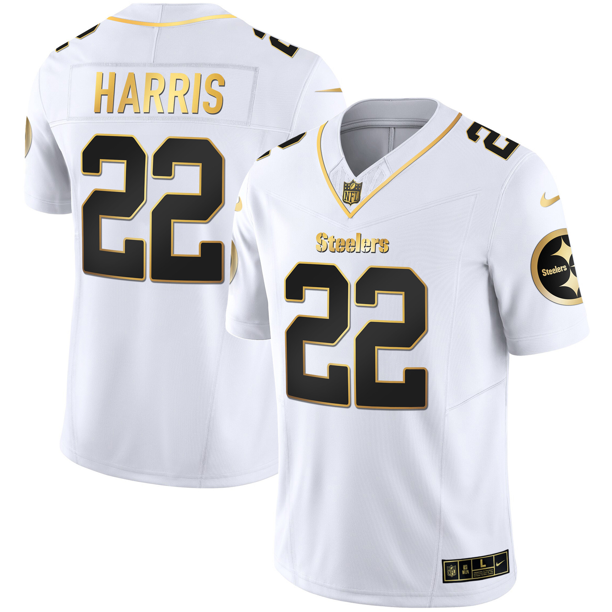 Men's Steelers Gold Vapor Jersey V2 - All Stitched - Image 26