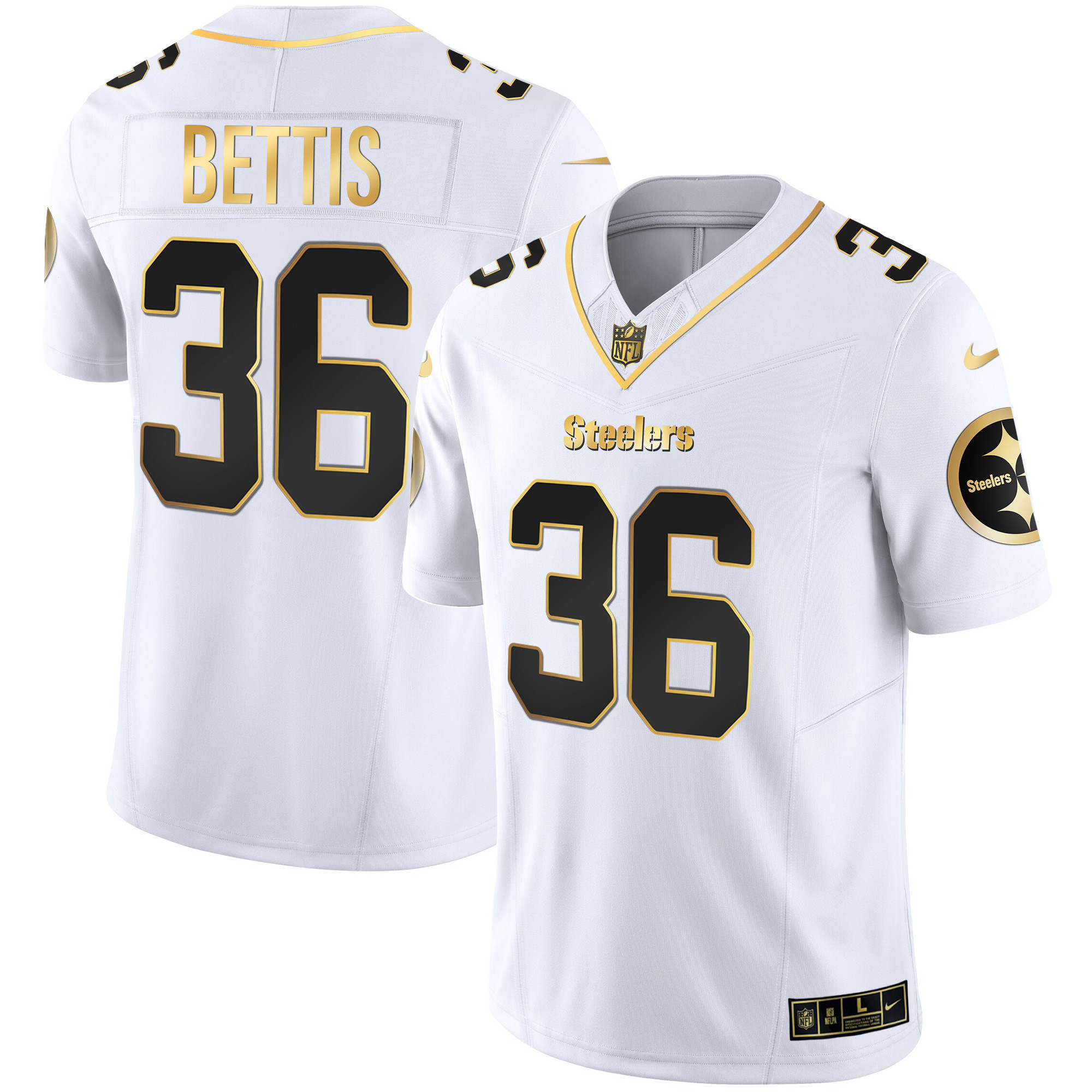 Men's Steelers Gold Vapor Jersey V2 - All Stitched - Image 28