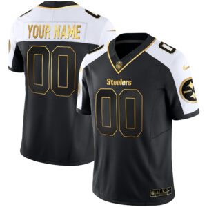 Steelers Gold Vapor Custom Jersey V2 - All Stitched