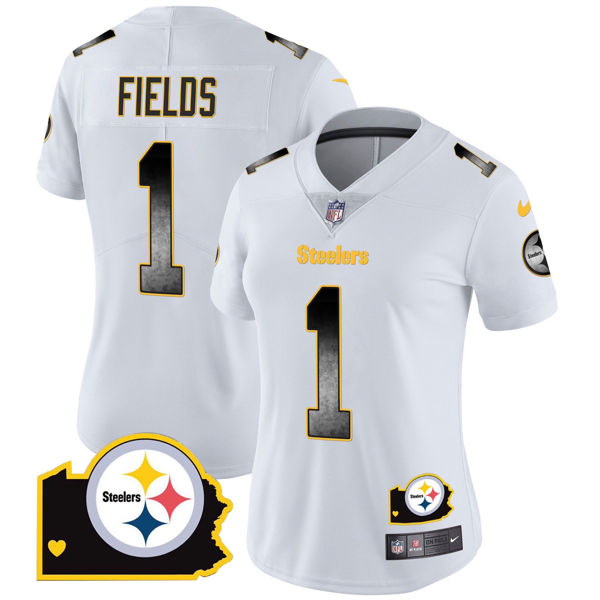 Women's Steelers Arch Smoke Home Patch Vapor Jersey - All Stitched - Image 15