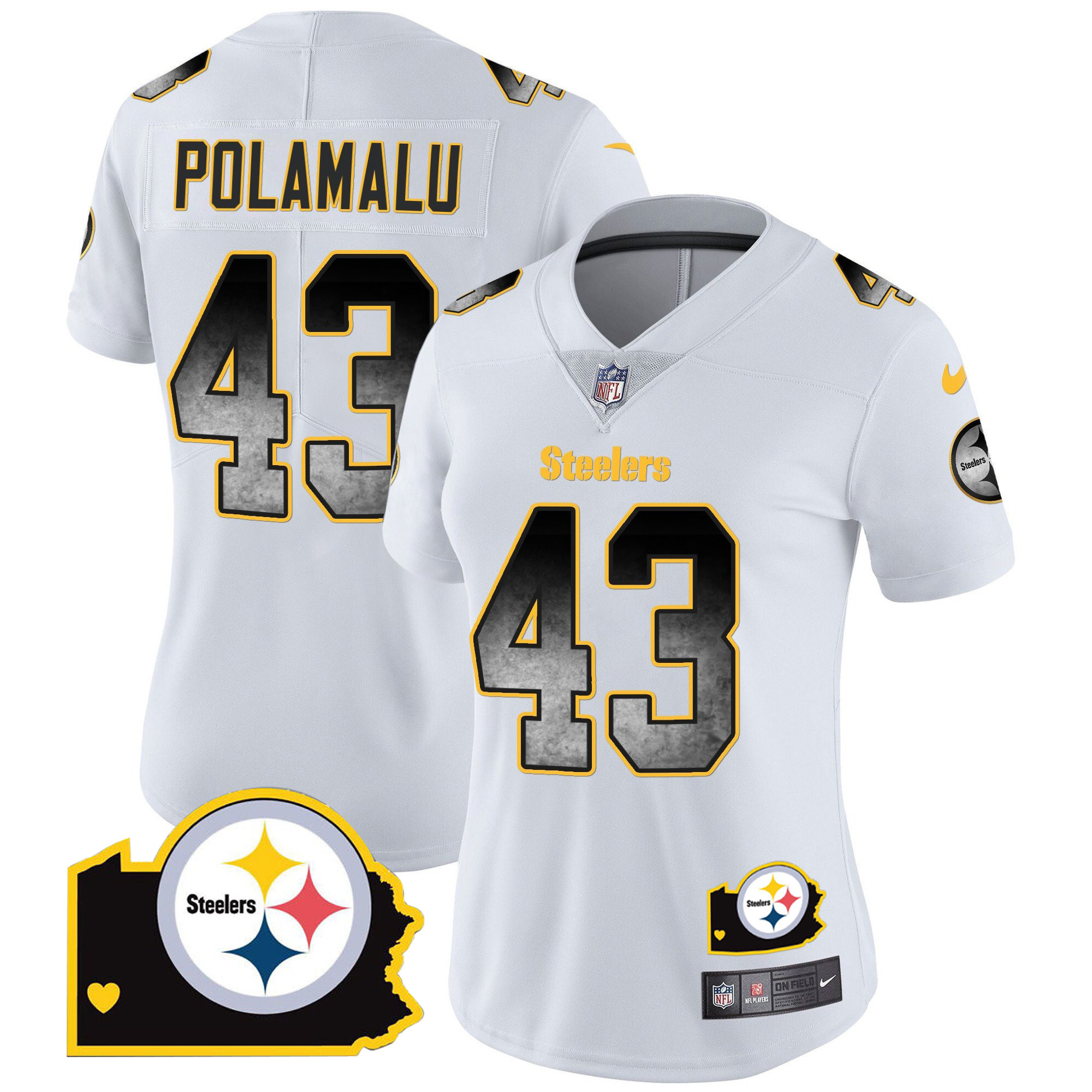 Women's Steelers Arch Smoke Home Patch Vapor Jersey - All Stitched - Image 20