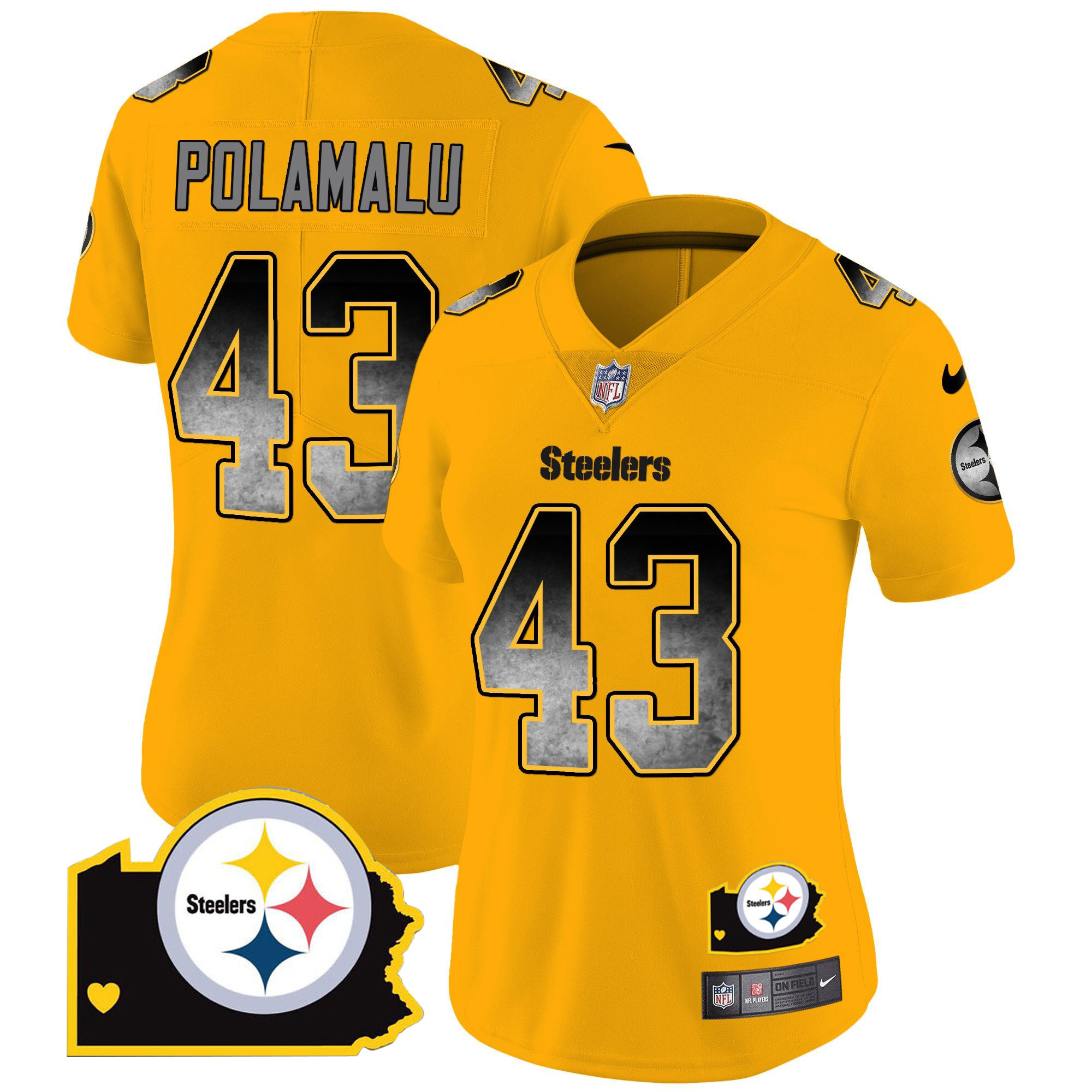 Women's Steelers Arch Smoke Home Patch Vapor Jersey - All Stitched - Image 34