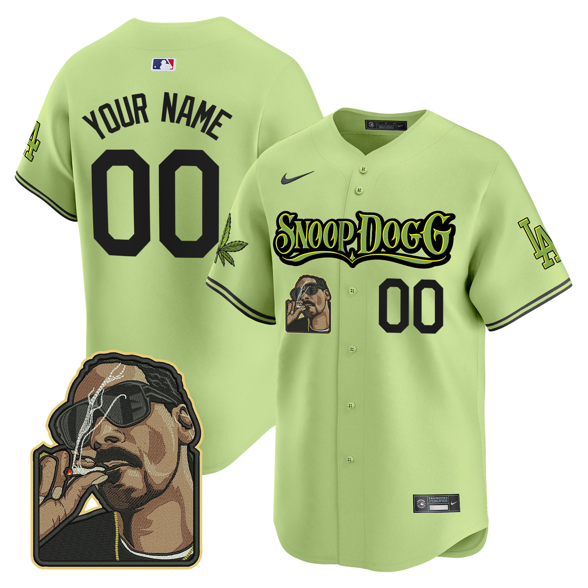Dodgers Snoop Dogg Vapor Premier Limited Custom Jersey - Stitched - Image 2