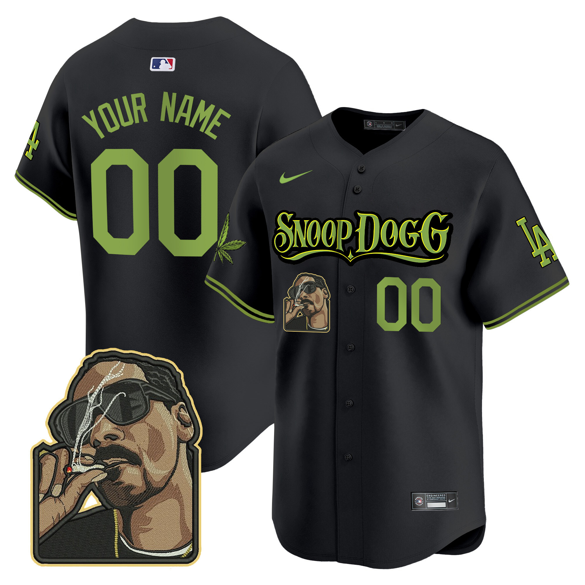 Dodgers Snoop Dogg Vapor Premier Limited Custom Jersey - Stitched - Image 3