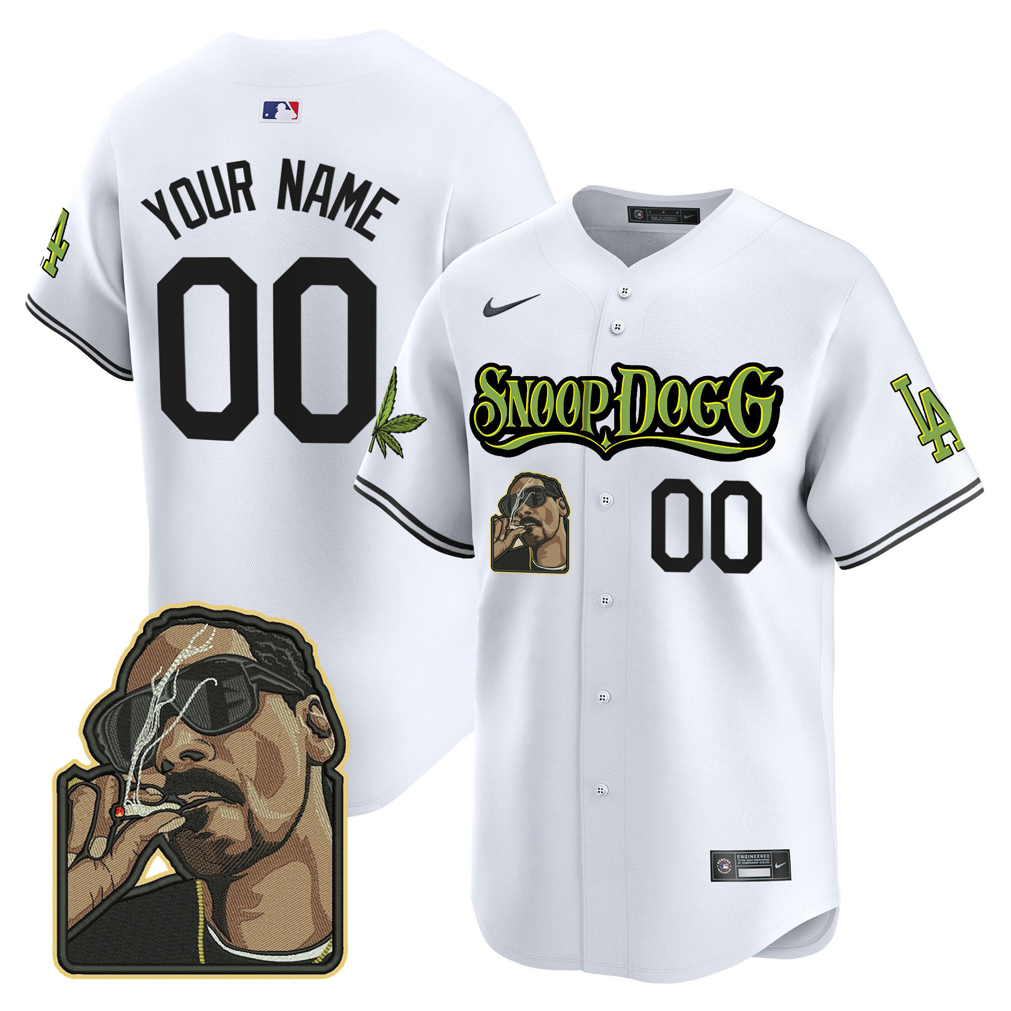 Dodgers Snoop Dogg Vapor Premier Limited Custom Jersey - Stitched - Image 4