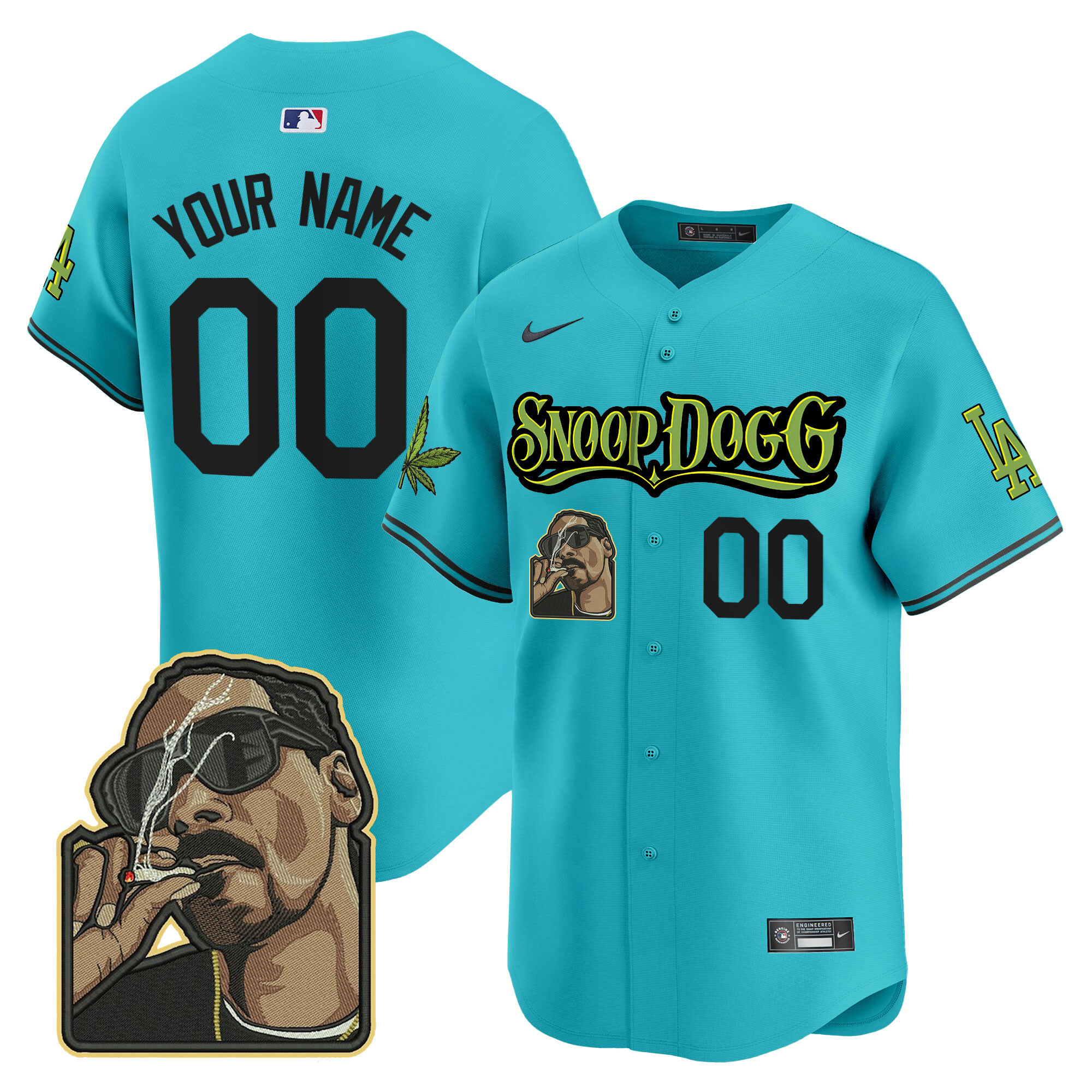 Dodgers Snoop Dogg Vapor Premier Limited Custom Jersey - Stitched - Image 5