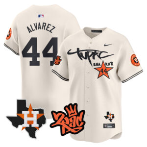 Men's Astros Tupac Shakur Vapor Premier Limited Jersey - All Stitched