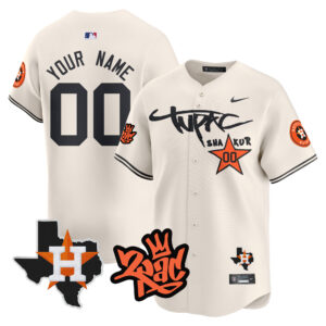 Astros Tupac Shakur Vapor Premier Limited Custom Jersey - All Stitched