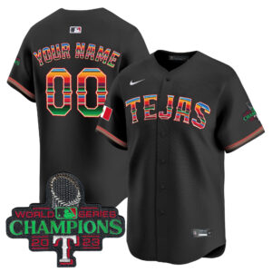 Texas Rangers Mexico Champions Patch Vapor Premier Limited Custom Jersey - All Stitched