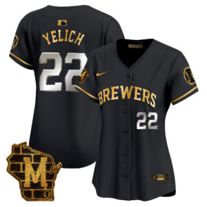Women's Milwaukee Brewers Home Patch Vapor Premier Limited Jersey - All Stitched
