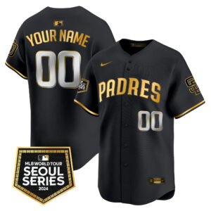 Padres 2024 World Tour Seoul Series Patch Vapor Premier Limited Custom Jersey – All Stitched