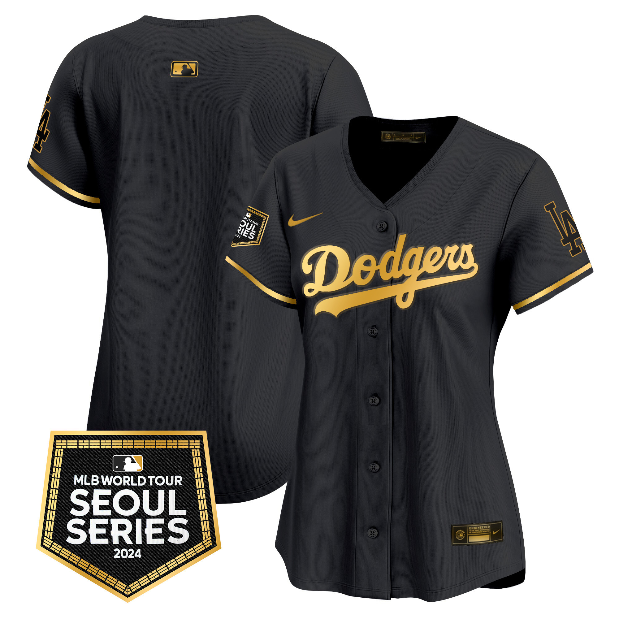 Women's Dodgers 2024 World Tour Seoul Series Patch Vapor Premier Limited Jersey - All Stitched - Image 10