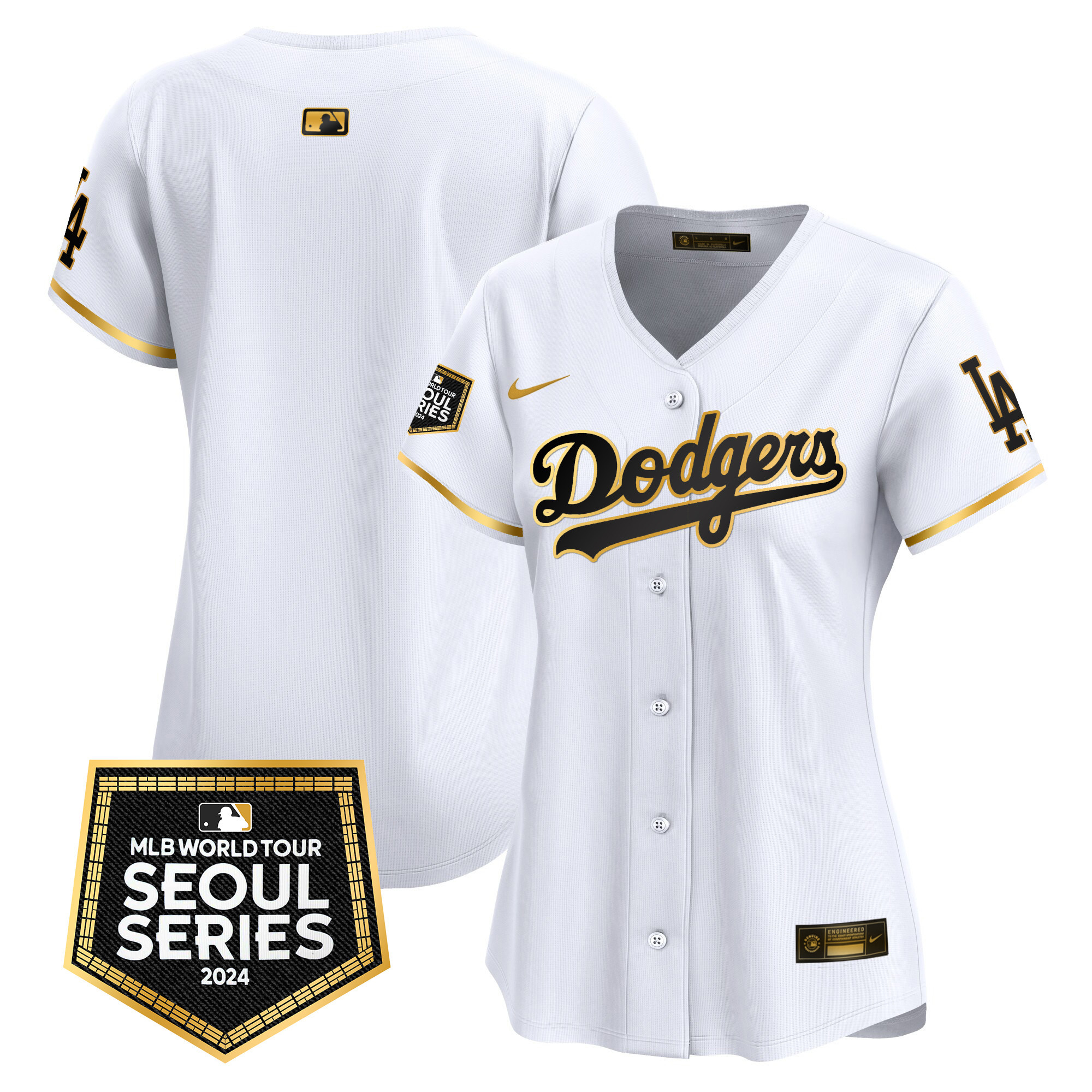 Women's Dodgers 2024 World Tour Seoul Series Patch Vapor Premier Limited Jersey - All Stitched - Image 20