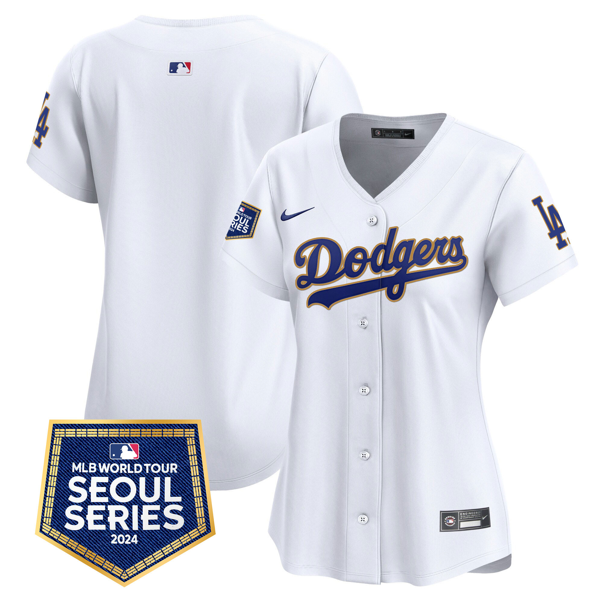 Women's Dodgers 2024 World Tour Seoul Series Patch Vapor Premier Limited Jersey - All Stitched - Image 30