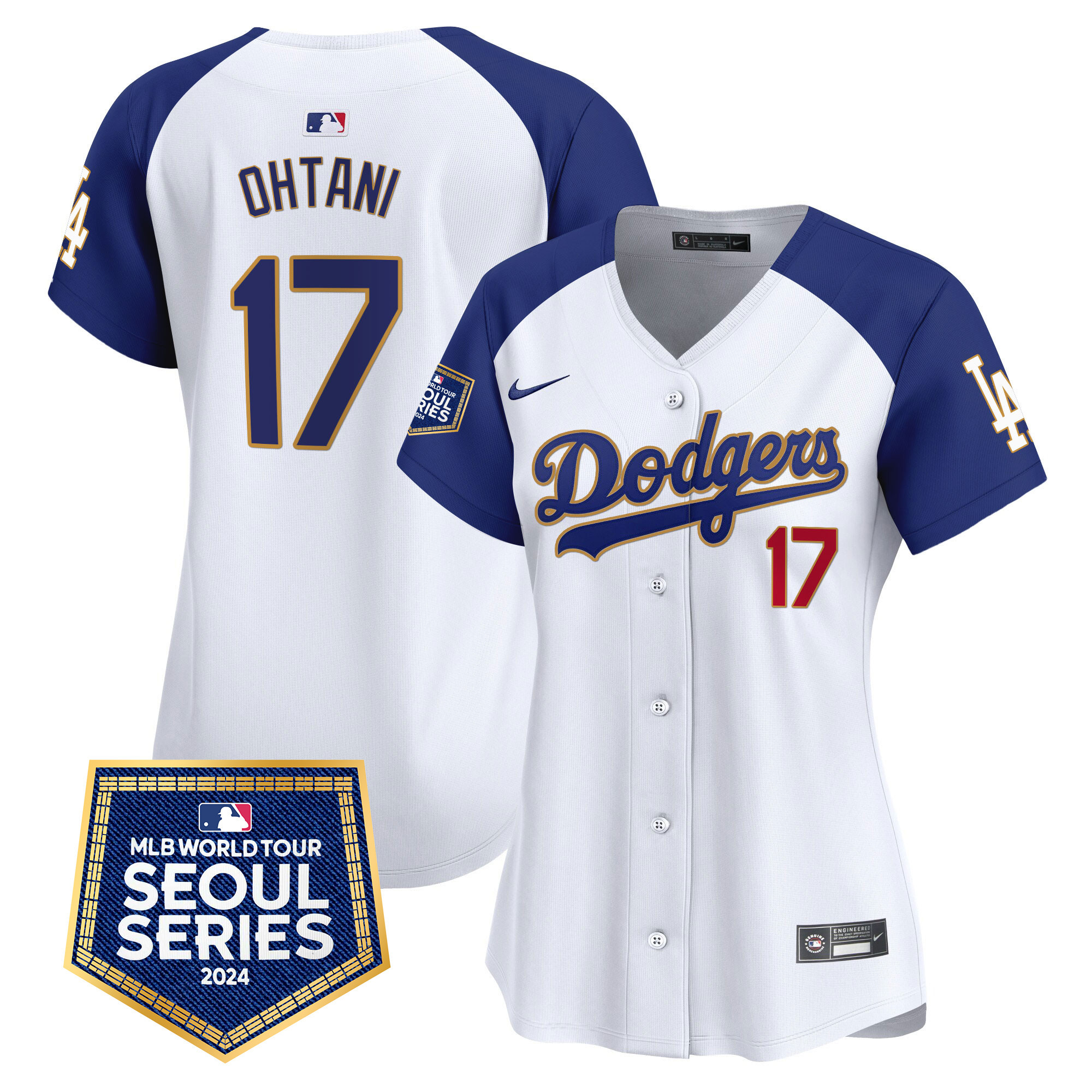 Women's Dodgers 2024 World Tour Seoul Series Patch Vapor Premier Limited Jersey - All Stitched - Image 41