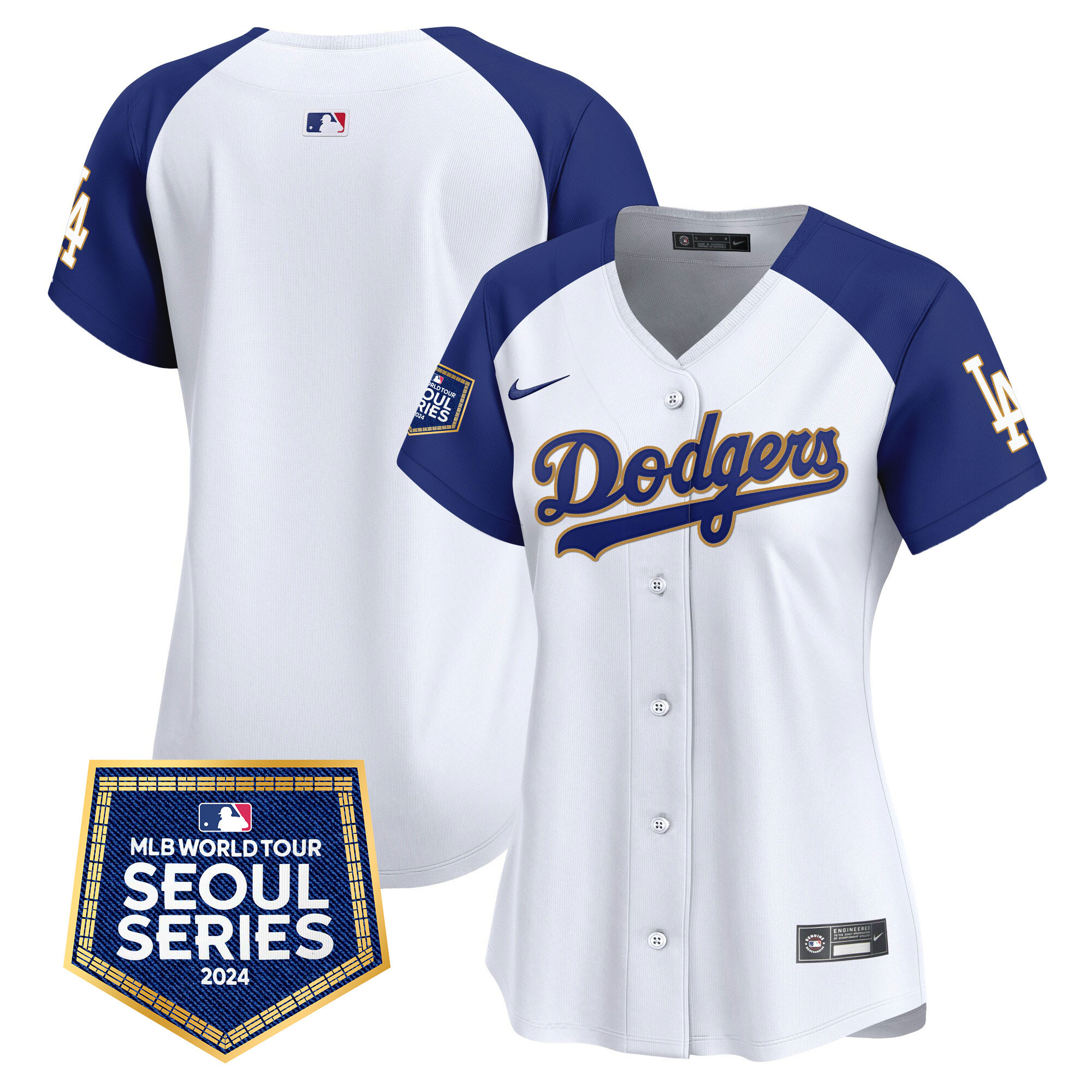 Women's Dodgers 2024 World Tour Seoul Series Patch Vapor Premier Limited Jersey - All Stitched - Image 50