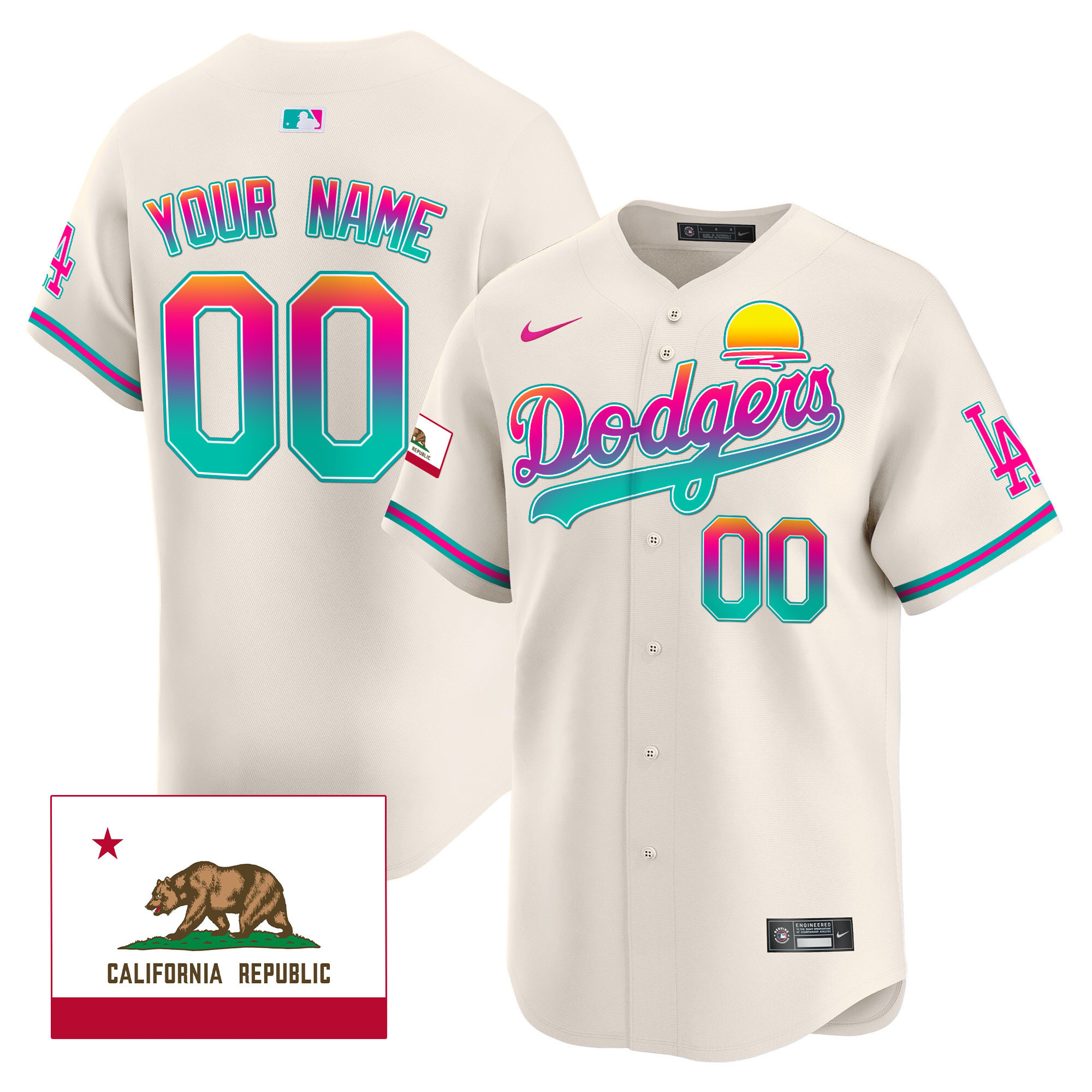 Dodgers 2024 Los Angeles City Style Vapor Premier Limited Custom Jersey - All Stitched - Image 4