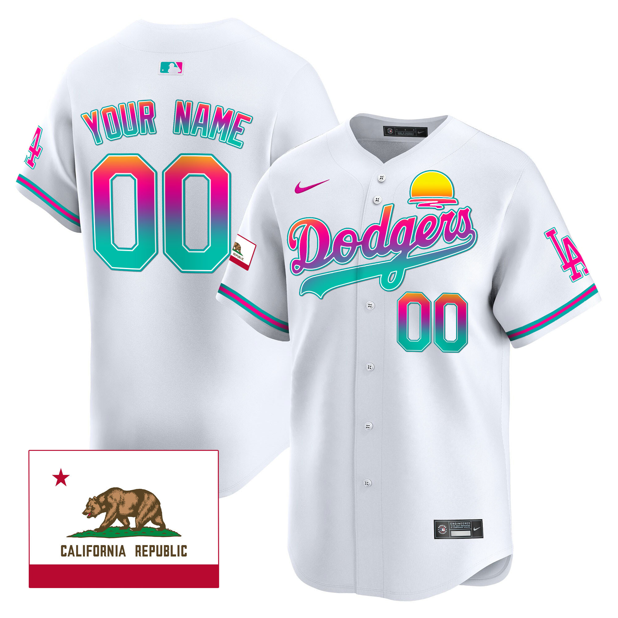 Dodgers 2024 Los Angeles City Style Vapor Premier Limited Custom Jersey - All Stitched