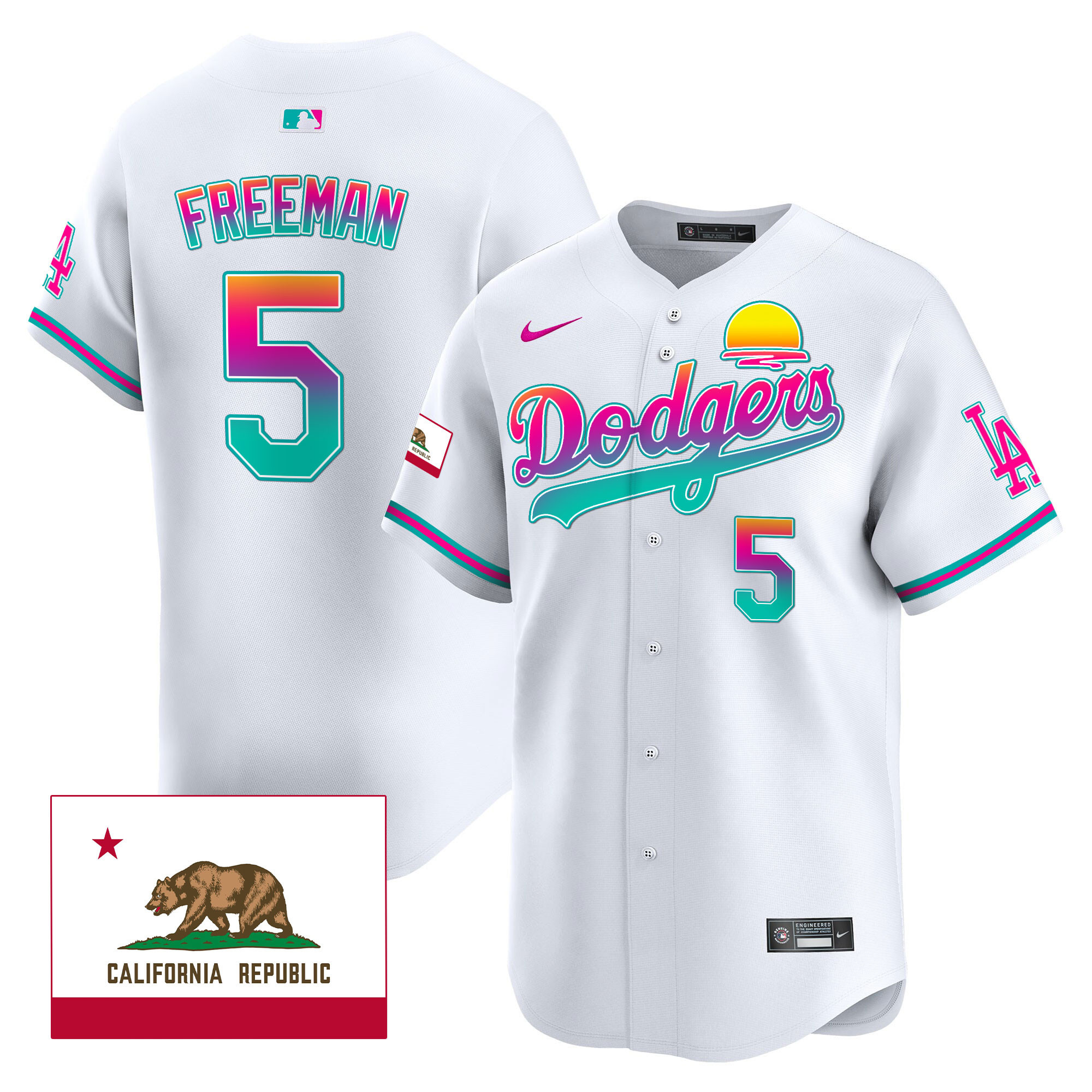 Men's Dodgers 2024 Los Angeles City Style Vapor Premier Limited Jersey - All Stitched - Image 2