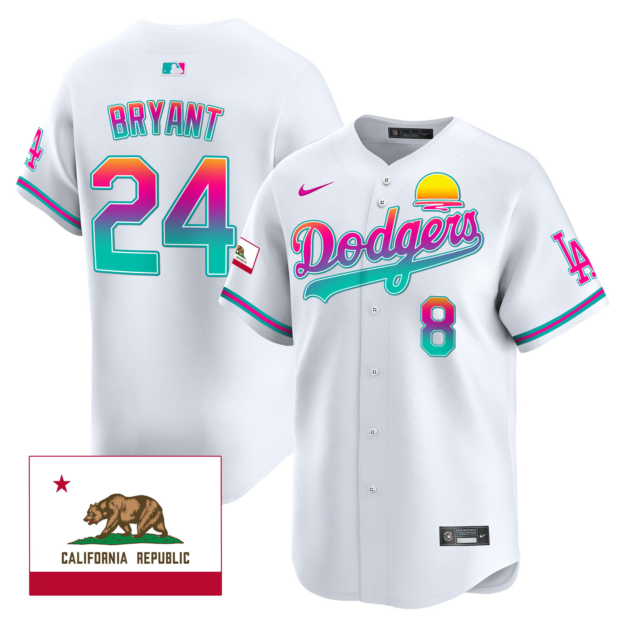 Men's Dodgers 2024 Los Angeles City Style Vapor Premier Limited Jersey - All Stitched - Image 4