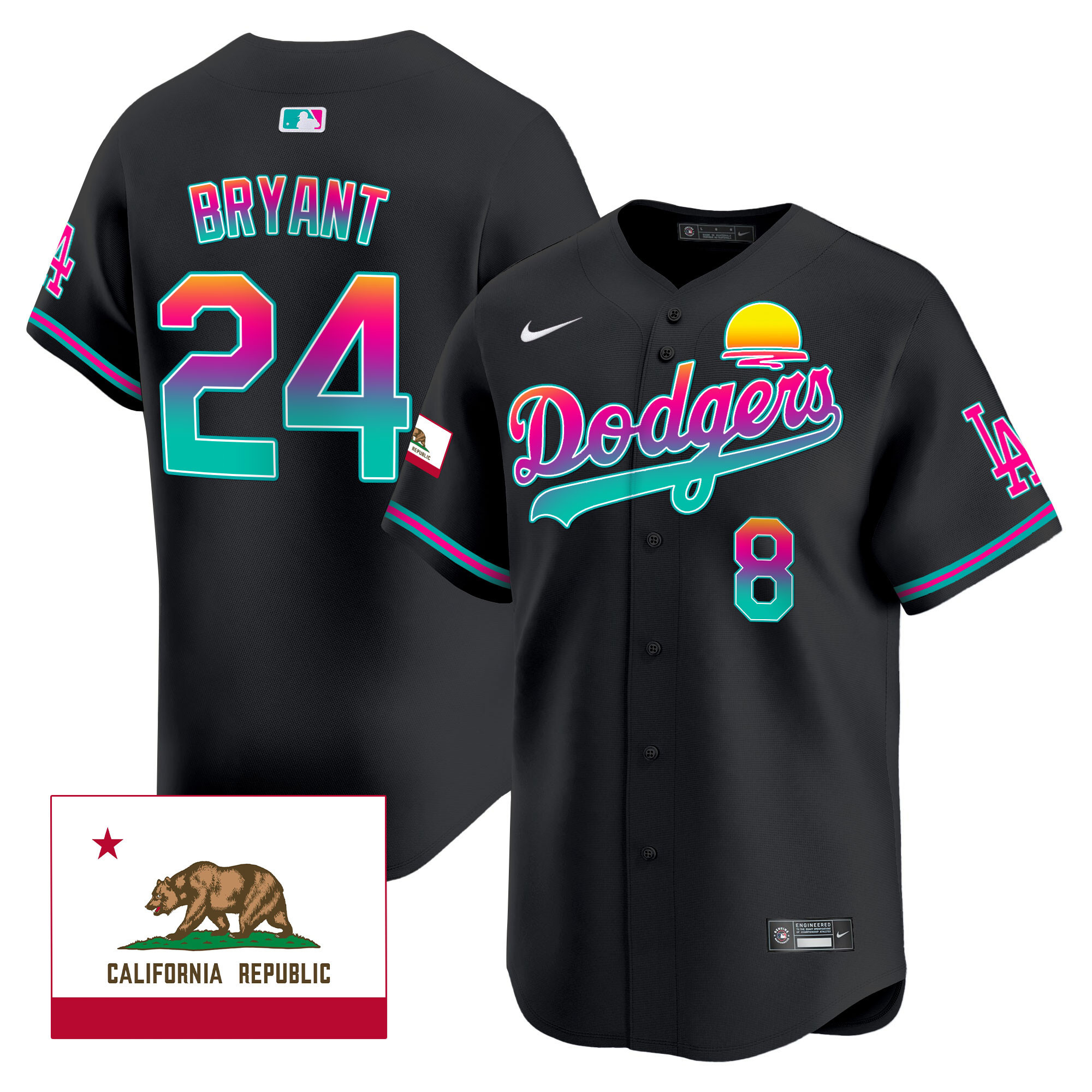 Men's Dodgers 2024 Los Angeles City Style Vapor Premier Limited Jersey - All Stitched - Image 12