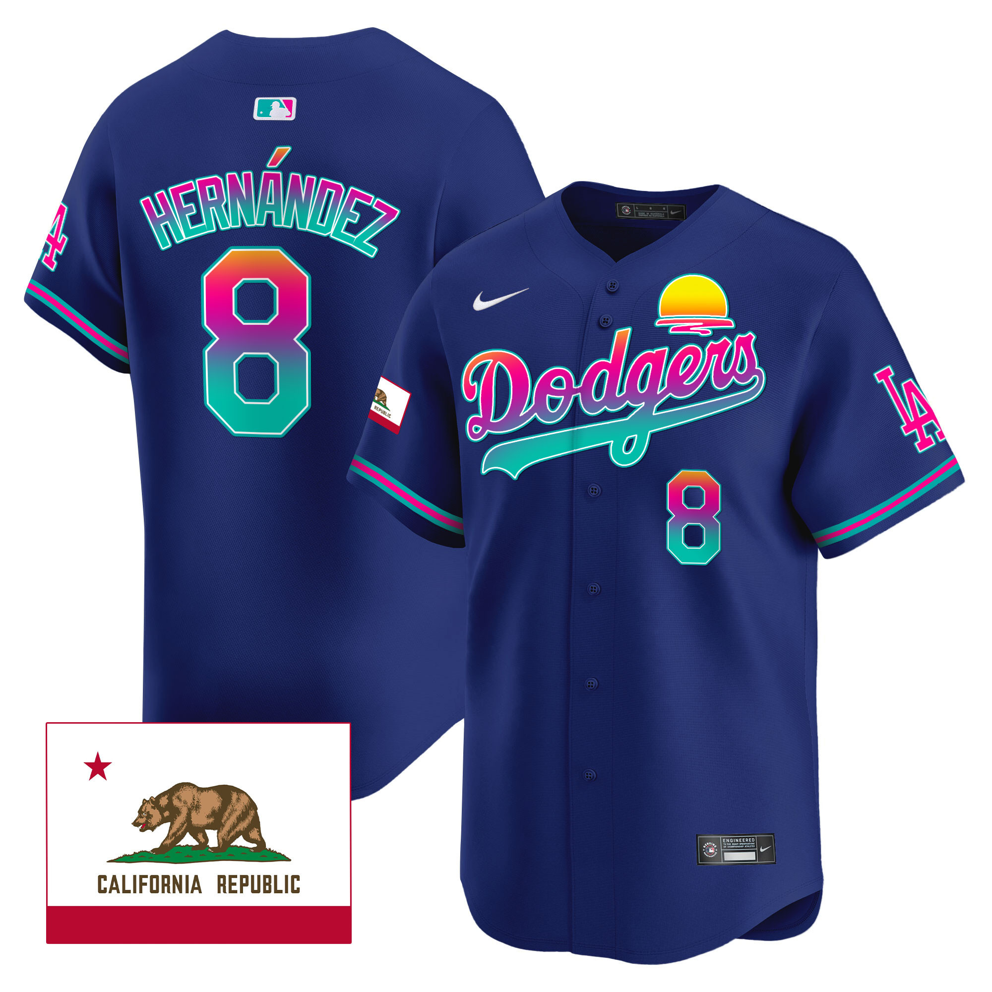Men's Dodgers 2024 Los Angeles City Style Vapor Premier Limited Jersey - All Stitched - Image 22