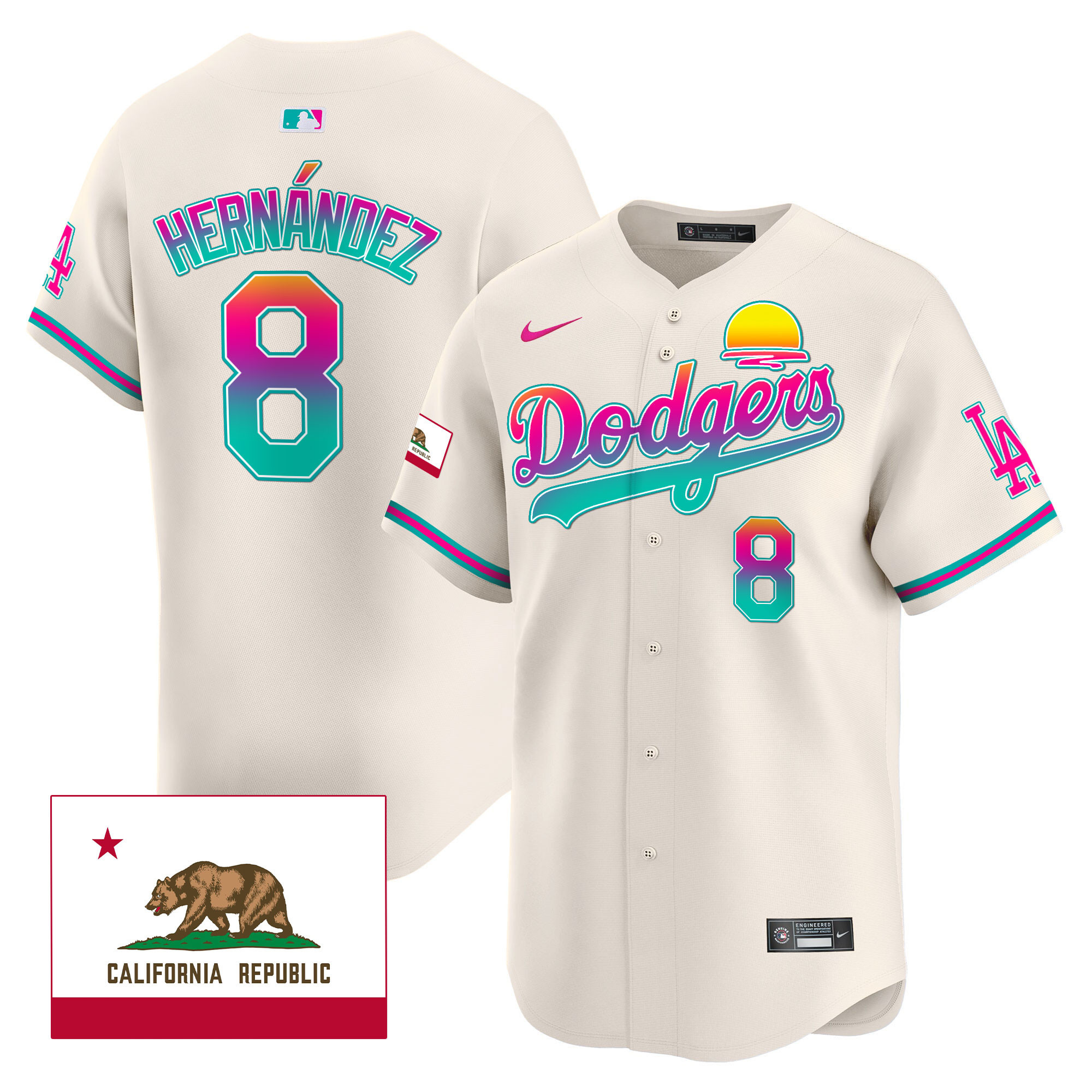 Men's Dodgers 2024 Los Angeles City Style Vapor Premier Limited Jersey - All Stitched - Image 30