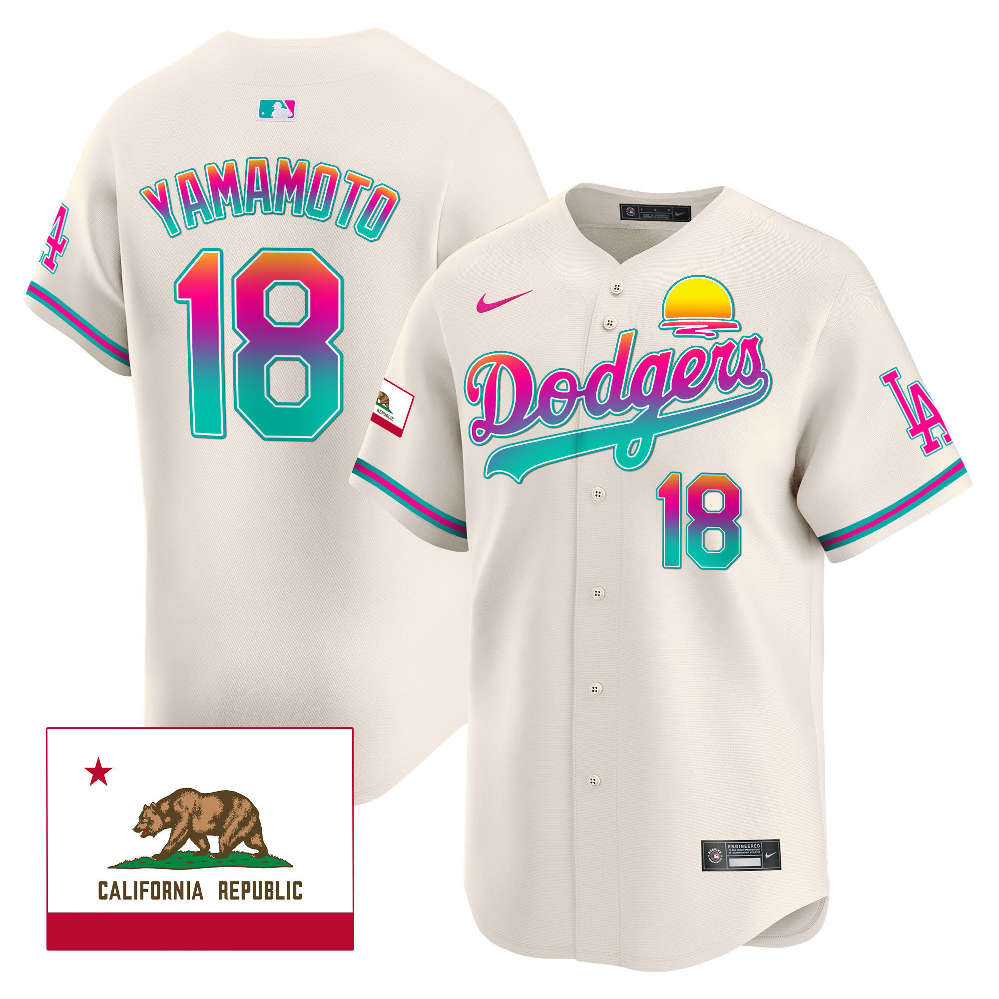 Men's Dodgers 2024 Los Angeles City Style Vapor Premier Limited Jersey - All Stitched - Image 31